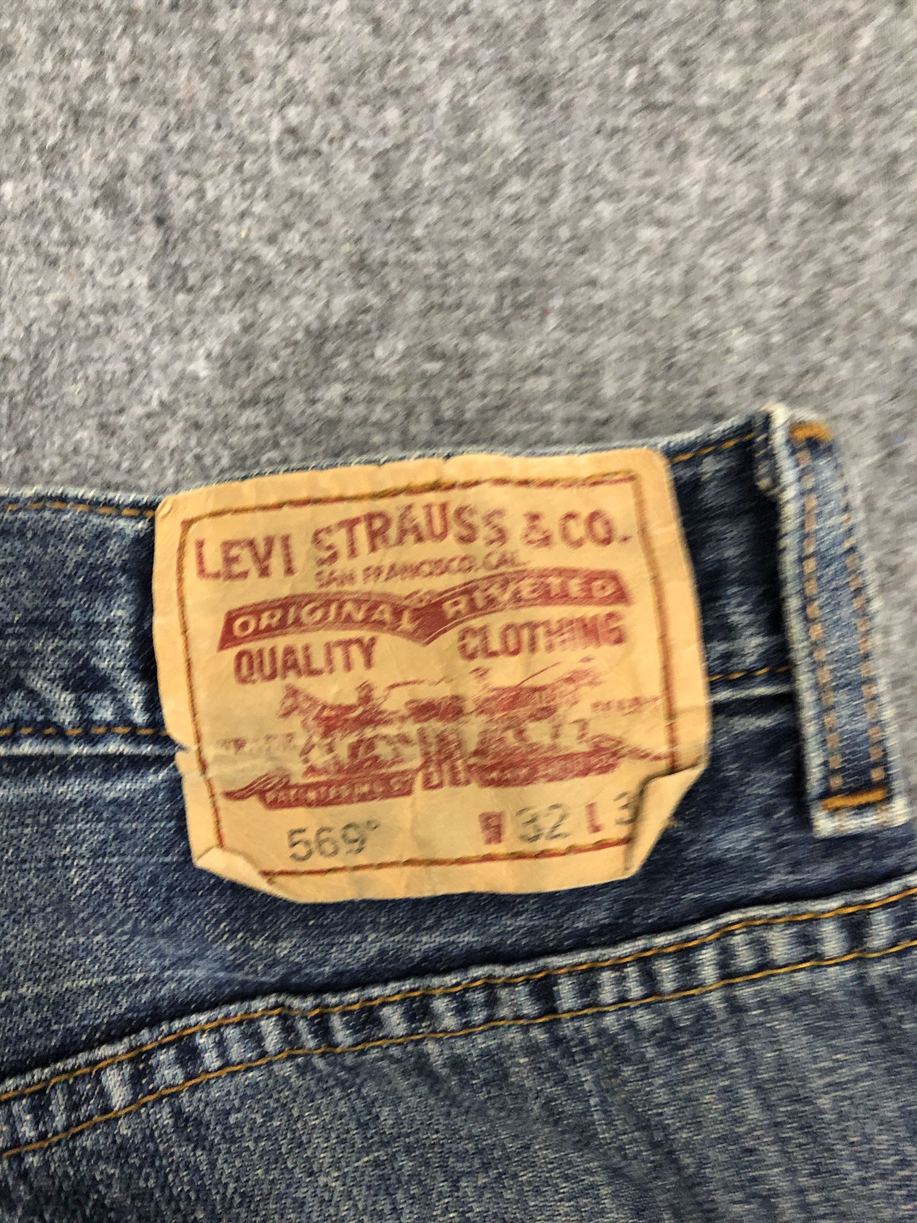 Levi's Vintage Distressed Levis 569 Faded Blue Jeans DP1096 Size US 34 / EU 50 - 5 Thumbnail