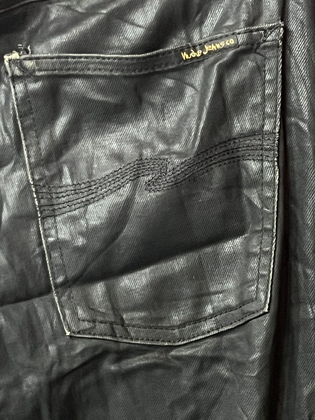 Nudie Jeans Nudie jeans worn black mid waist leg men organic Size US 32 / EU 48 - 12 Thumbnail