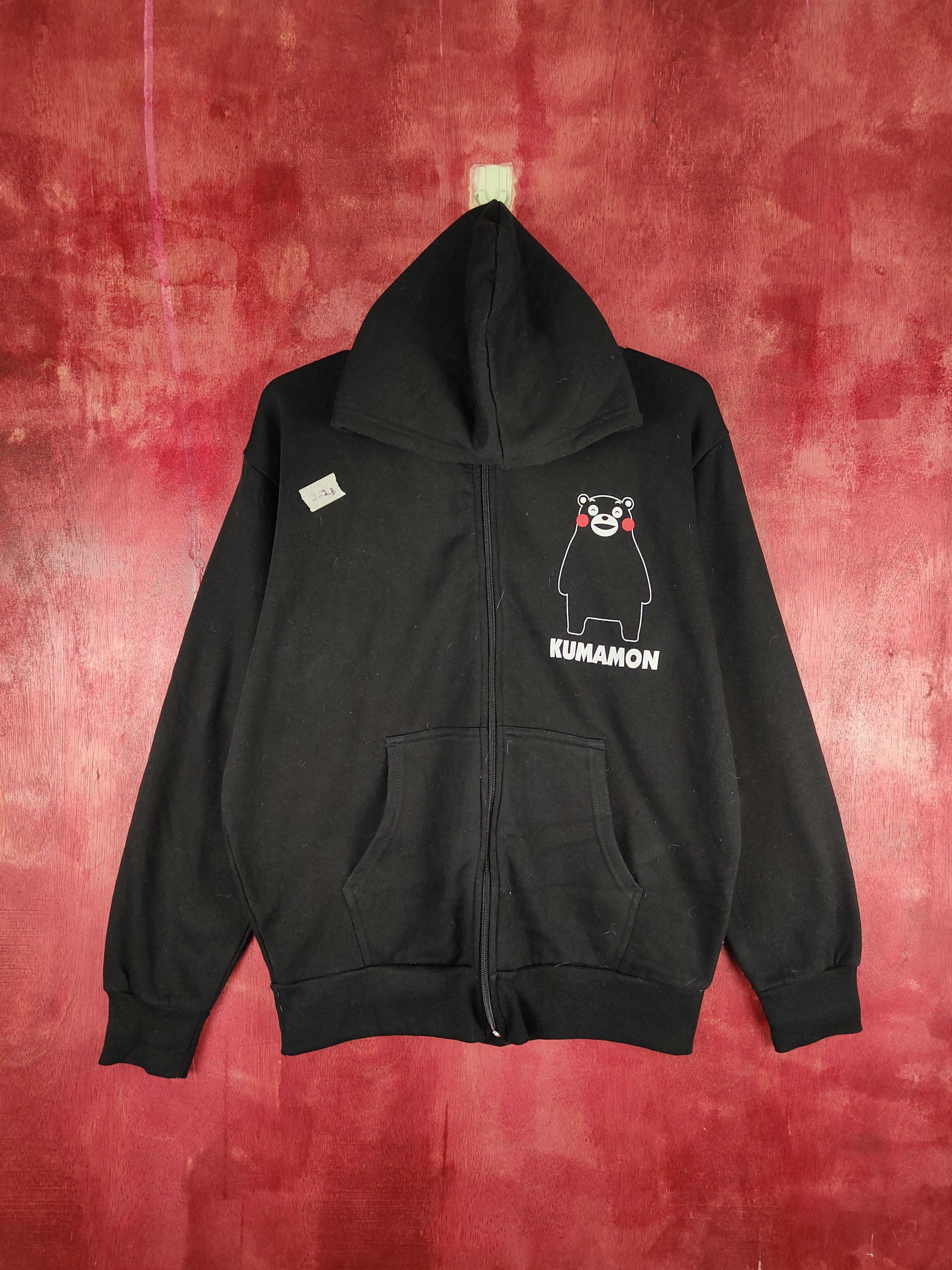 image of Anima Kumamon Black Hoodie Sweatshirt 262B, Men's (Size Medium)