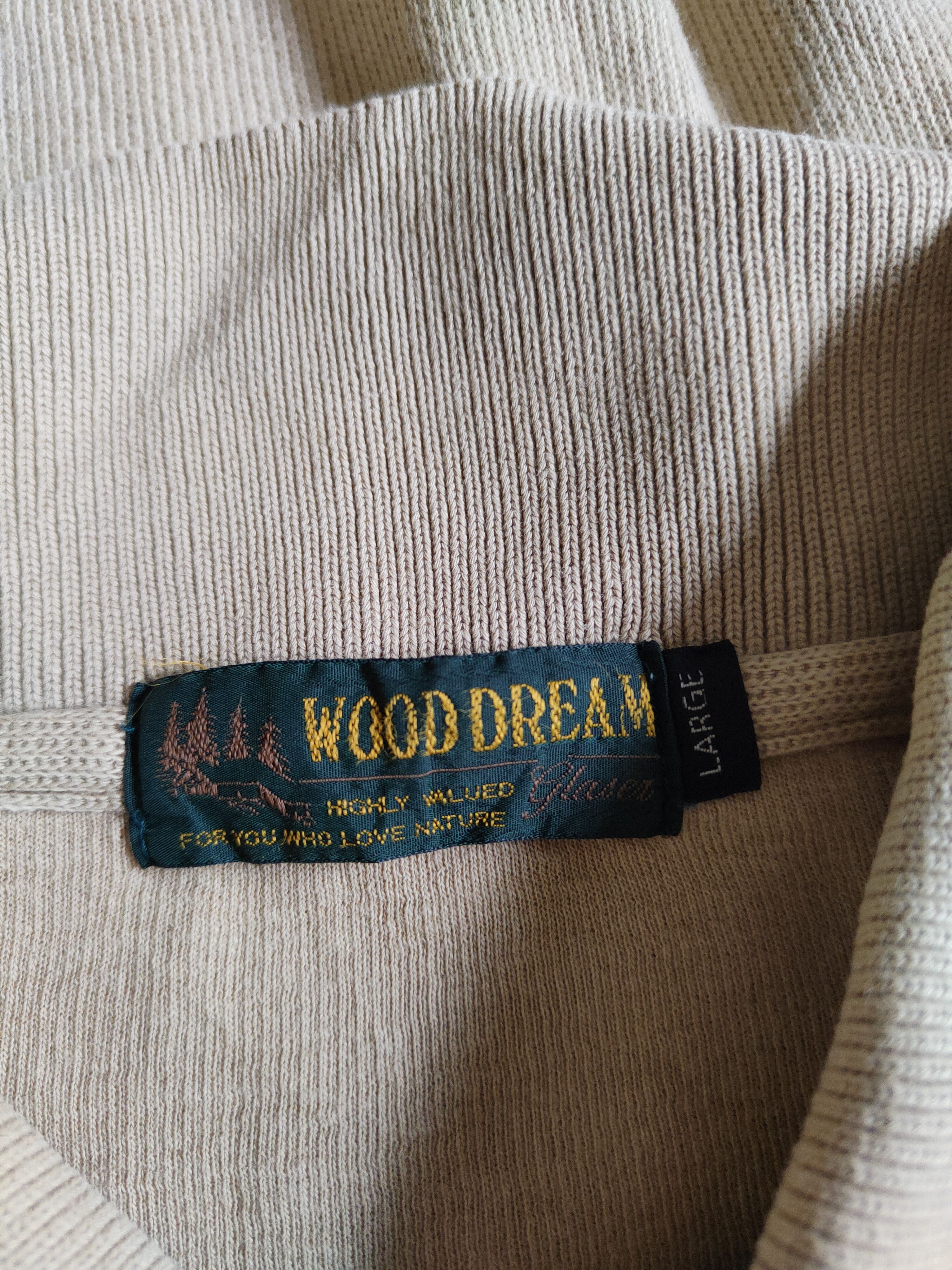 Vintage Wood Dream vintage art Brown Polo Collar Sweatshirt #259B Size US L / EU 52-54 / 3 - 12 Thumbnail