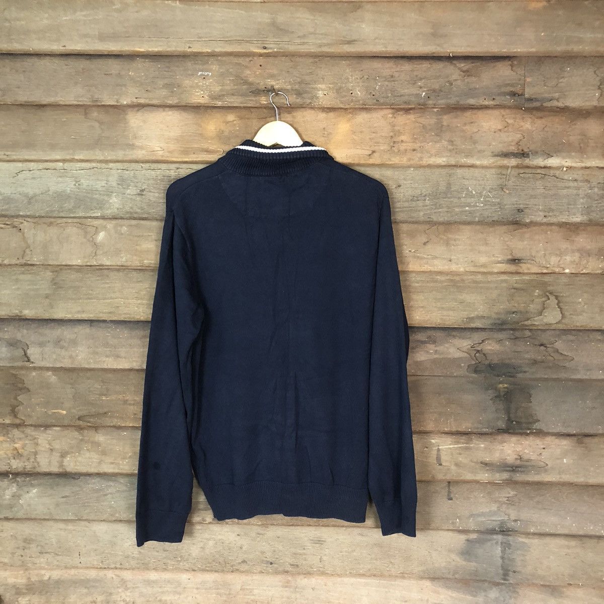 Japanese Brand × Vintage Kent vintage cardigan Dark Blue sweater #390B Size US L / EU 52-54 / 3 - 9 Thumbnail