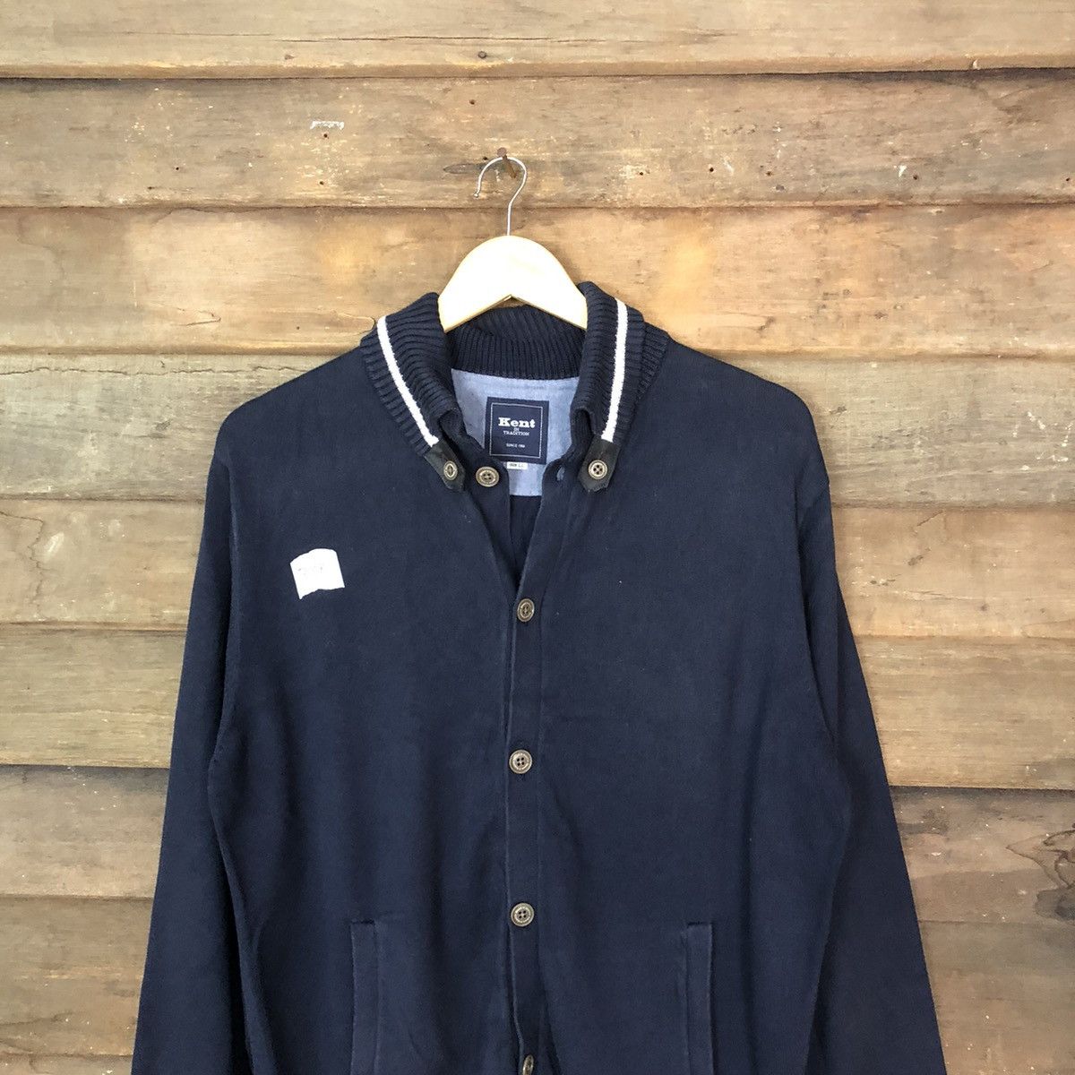 Japanese Brand × Vintage Kent vintage cardigan Dark Blue sweater #390B Size US L / EU 52-54 / 3 - 2 Thumbnail