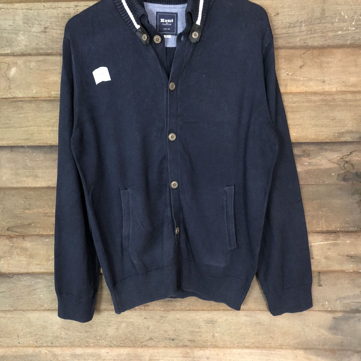 Japanese Brand × Vintage Kent vintage cardigan Dark Blue sweater #390B Size US L / EU 52-54 / 3 - 3 Thumbnail