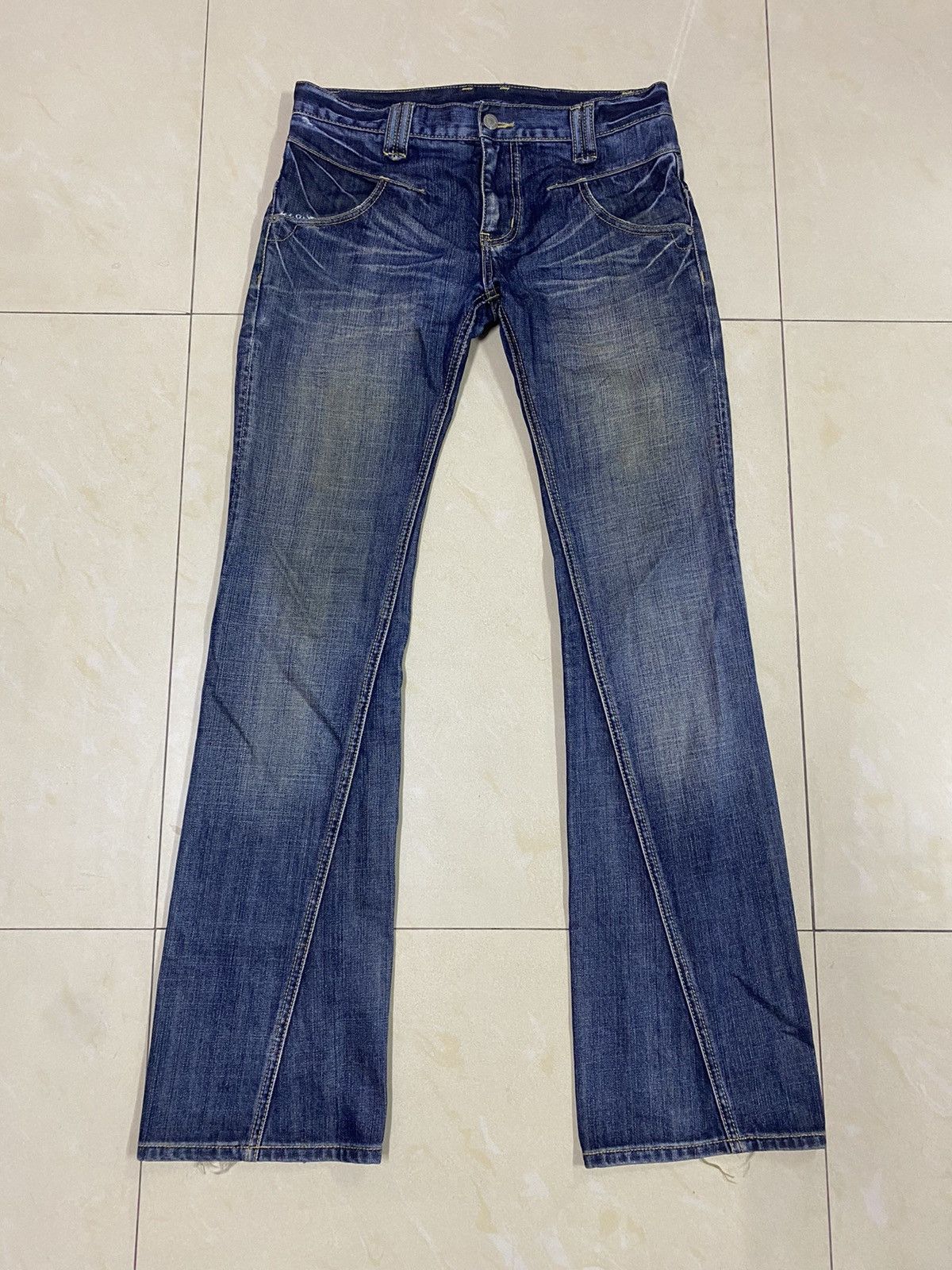 If Six Was Nine Japanese Brand MK Homme Flared Denim Distressed | Grailed