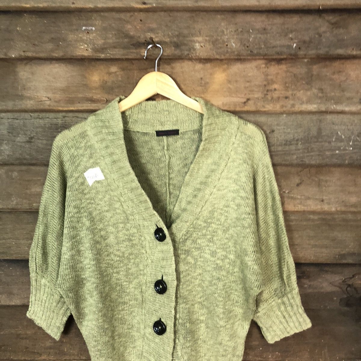 Homespun Knitwear Heart Island Green Knitwear cardigan #388B Size M / US 6-8 / IT 42-44 - 2 Thumbnail
