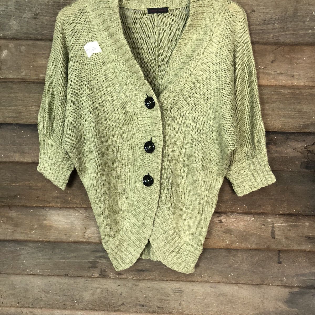 Homespun Knitwear Heart Island Green Knitwear cardigan #388B Size M / US 6-8 / IT 42-44 - 3 Thumbnail