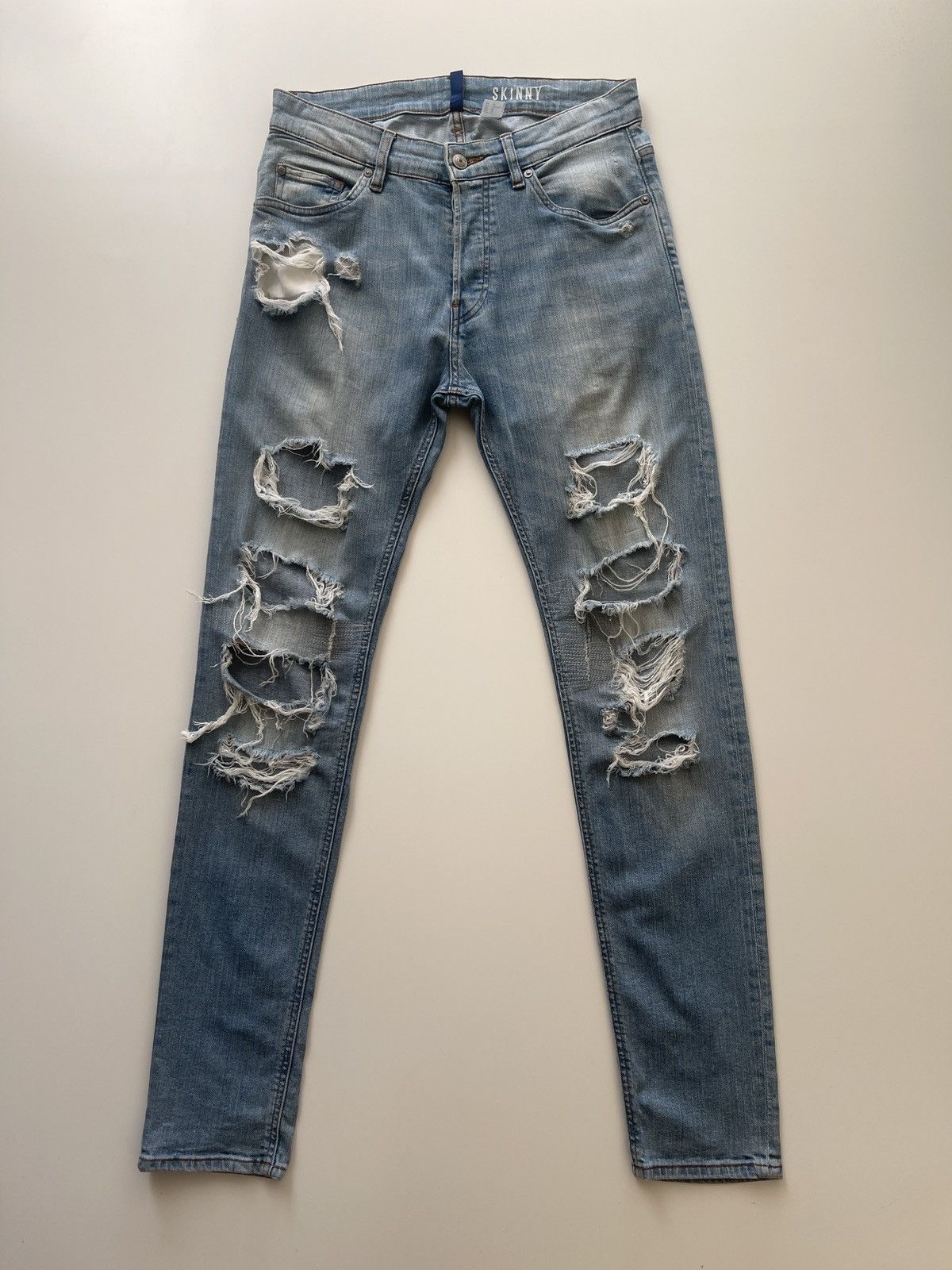 Divided Crazy Distressed Denim Size US 30 / EU 46 - 3 Thumbnail