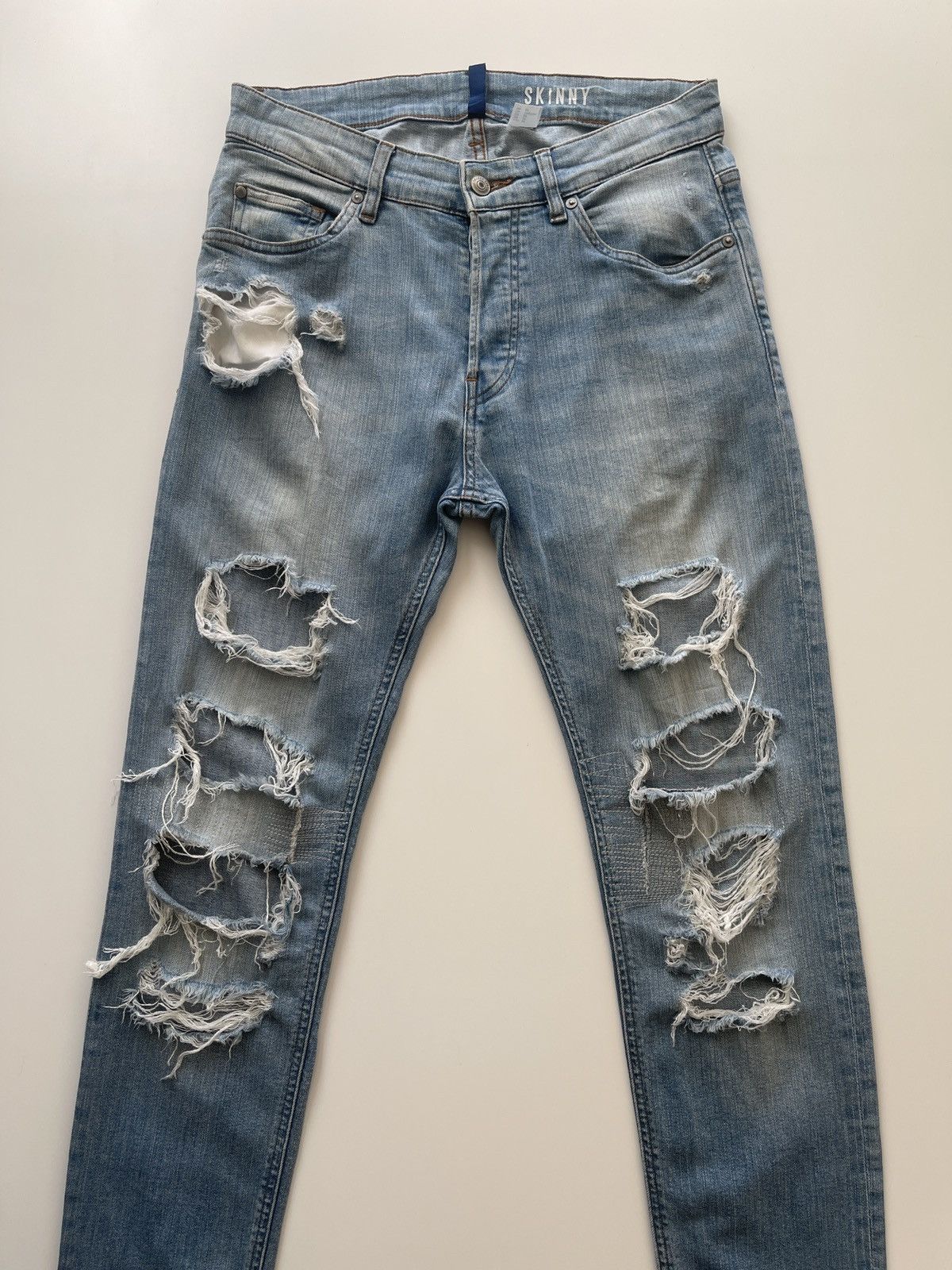 Divided Crazy Distressed Denim Size US 30 / EU 46 - 2 Thumbnail
