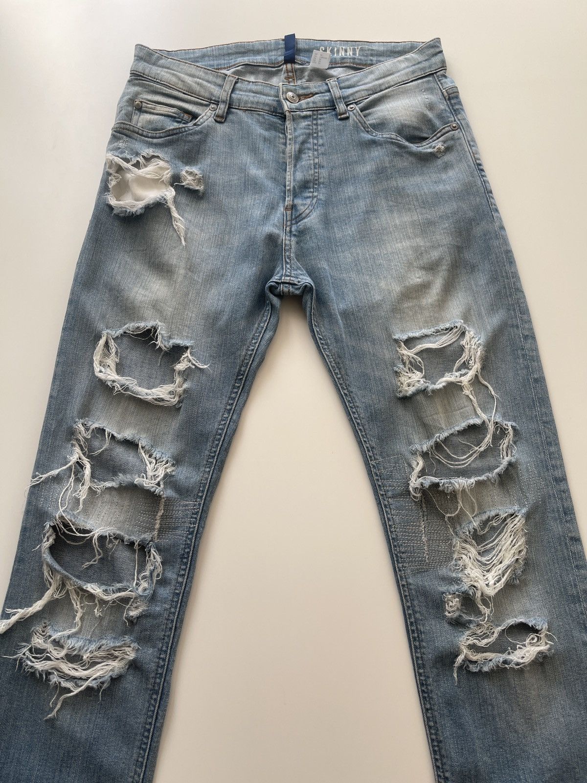 Divided Crazy Distressed Denim Size US 30 / EU 46 - 8 Thumbnail