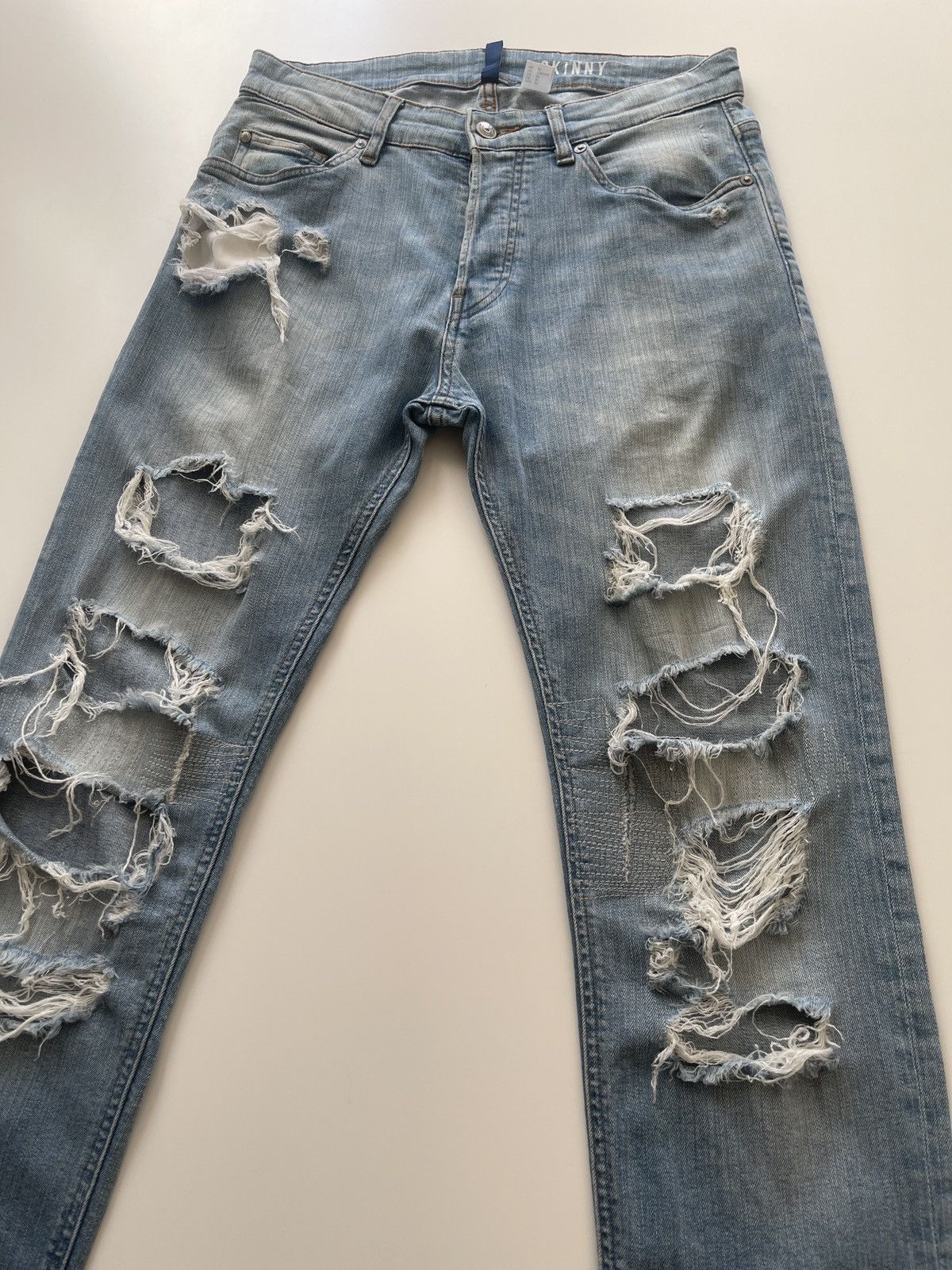 Divided Crazy Distressed Denim Size US 30 / EU 46 - 6 Thumbnail