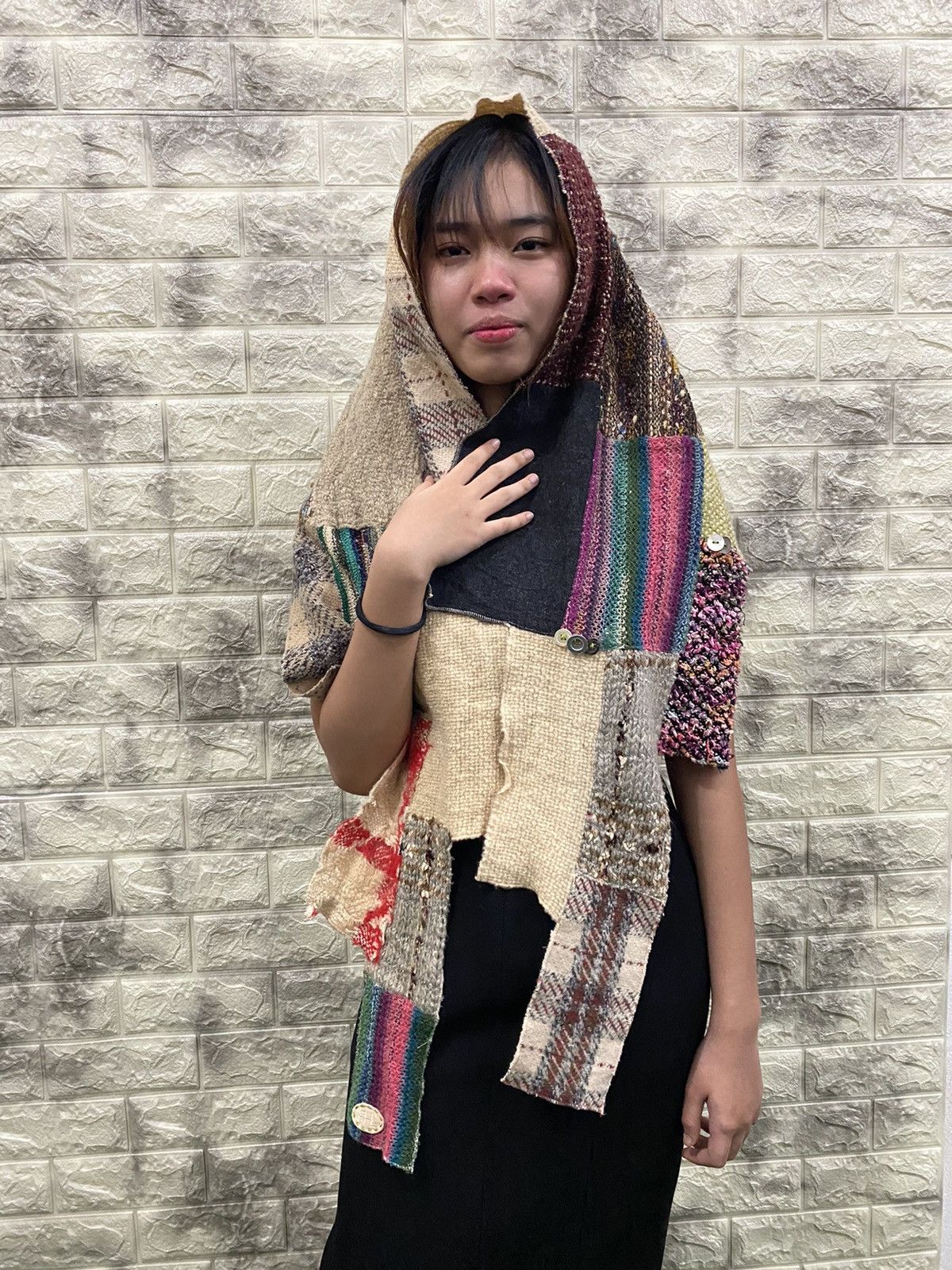 Japanese Brand RHL Patchwork Scarf nice design Size ONE SIZE - 2 Thumbnail