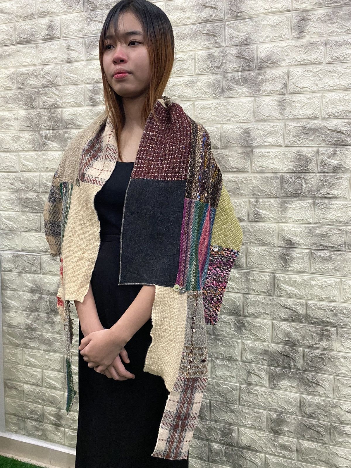 Japanese Brand RHL Patchwork Scarf nice design Size ONE SIZE - 4 Thumbnail