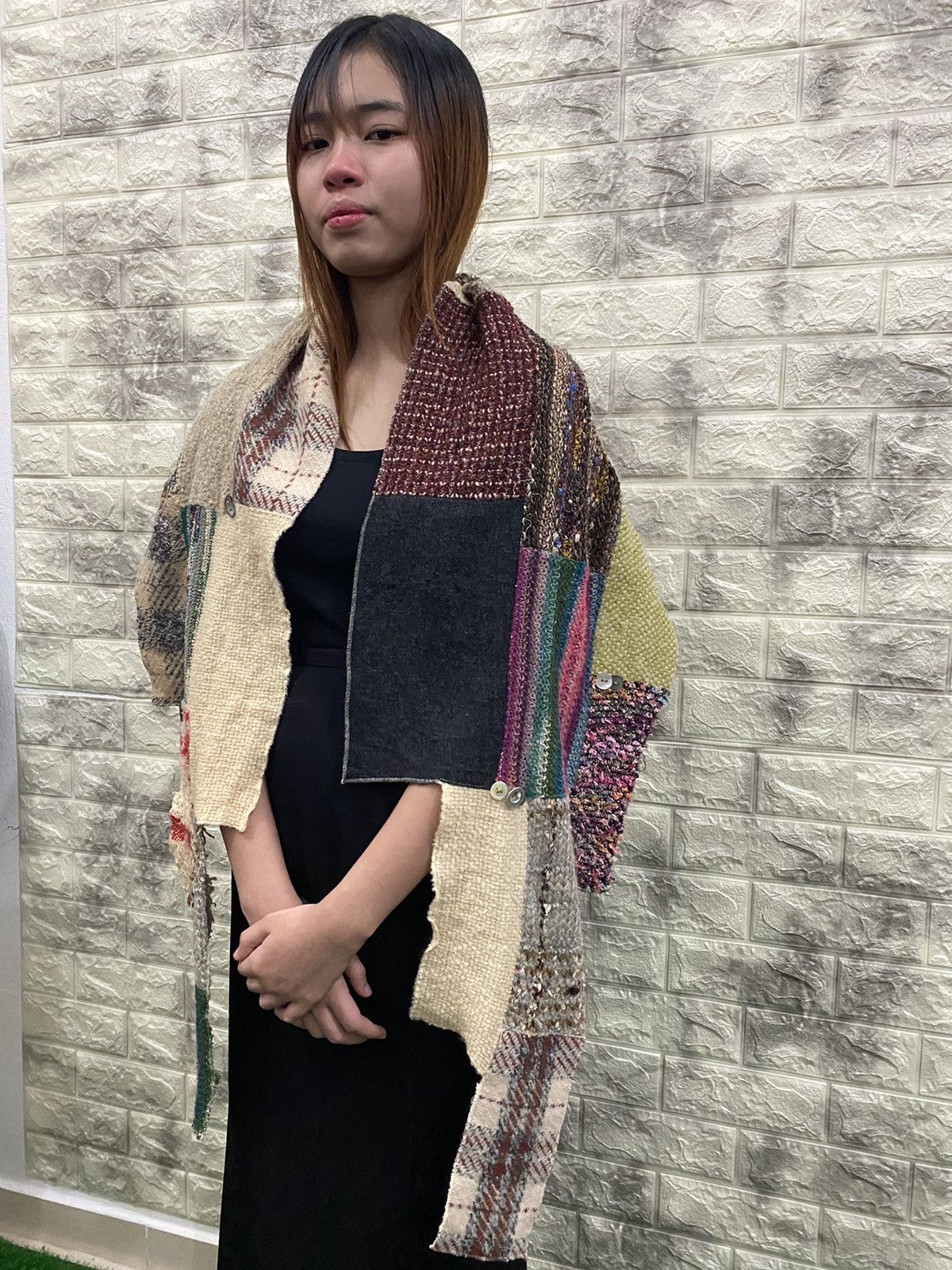 Japanese Brand RHL Patchwork Scarf nice design Size ONE SIZE - 6 Thumbnail