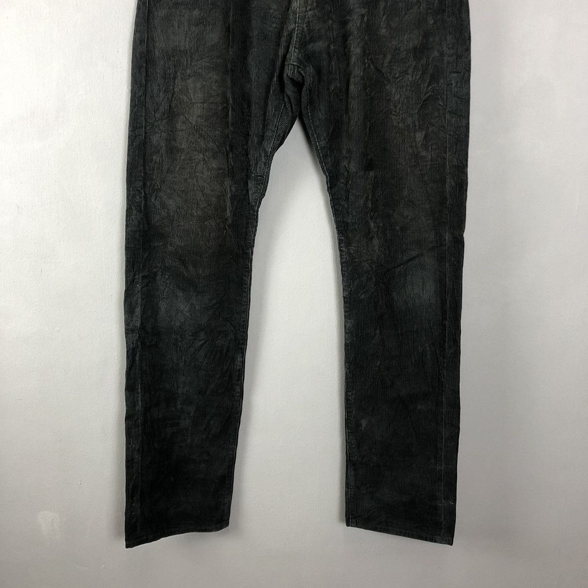 GU DLL GU Japan Black Corduroy Denim vintage Pants #c1283 Size US 33 - 3 Thumbnail