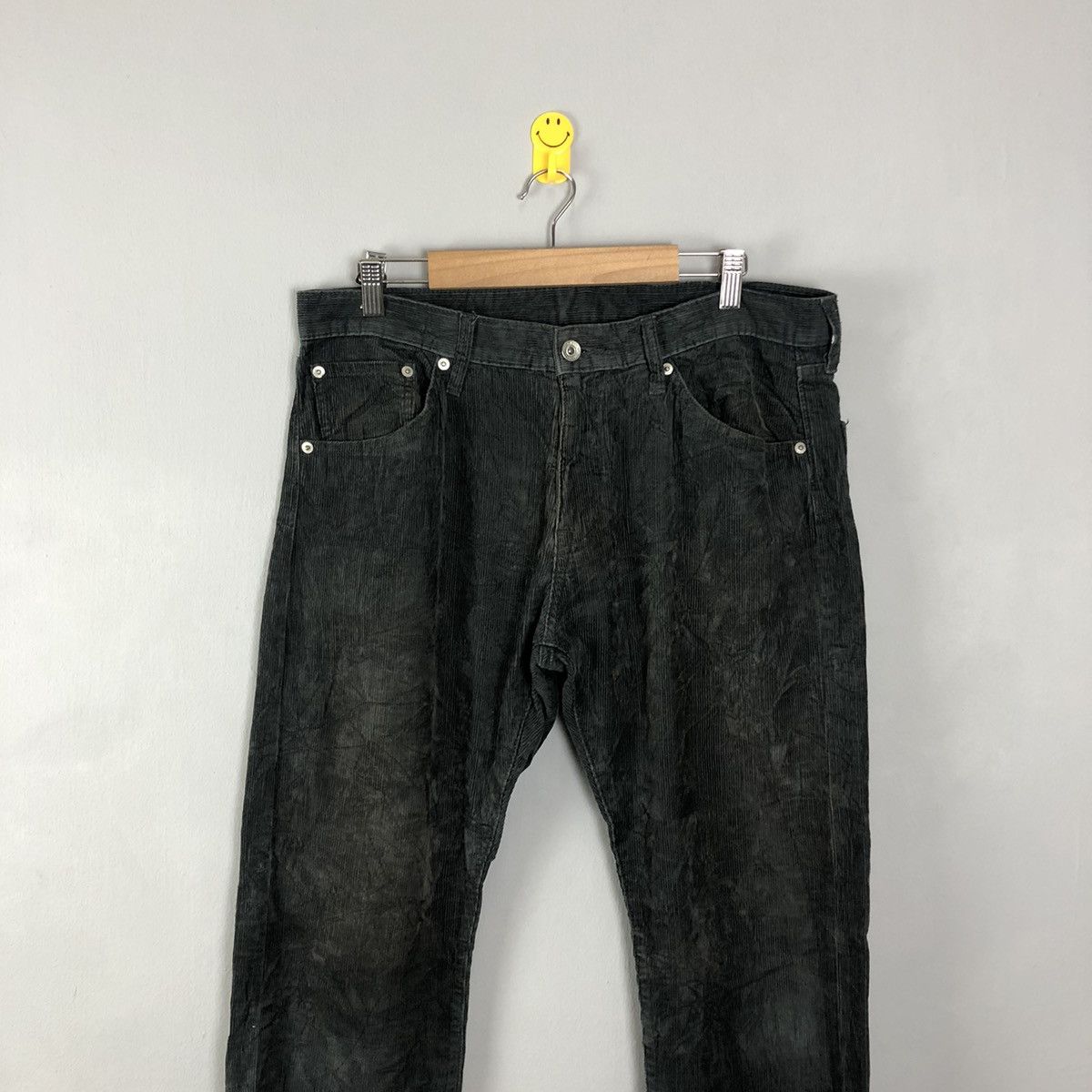 GU DLL GU Japan Black Corduroy Denim vintage Pants #c1283 Size US 33 - 2 Thumbnail