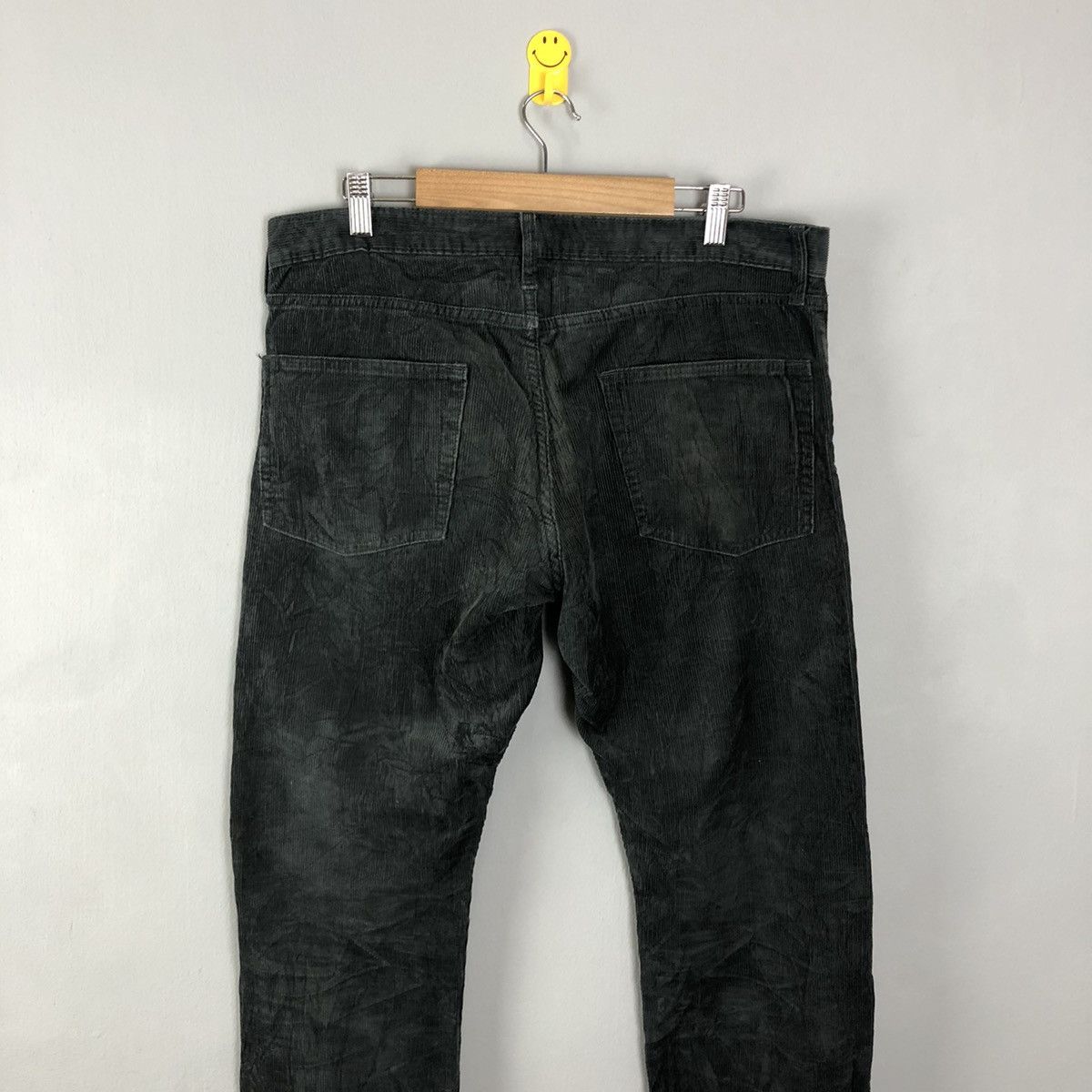 GU DLL GU Japan Black Corduroy Denim vintage Pants #c1283 Size US 33 - 8 Thumbnail