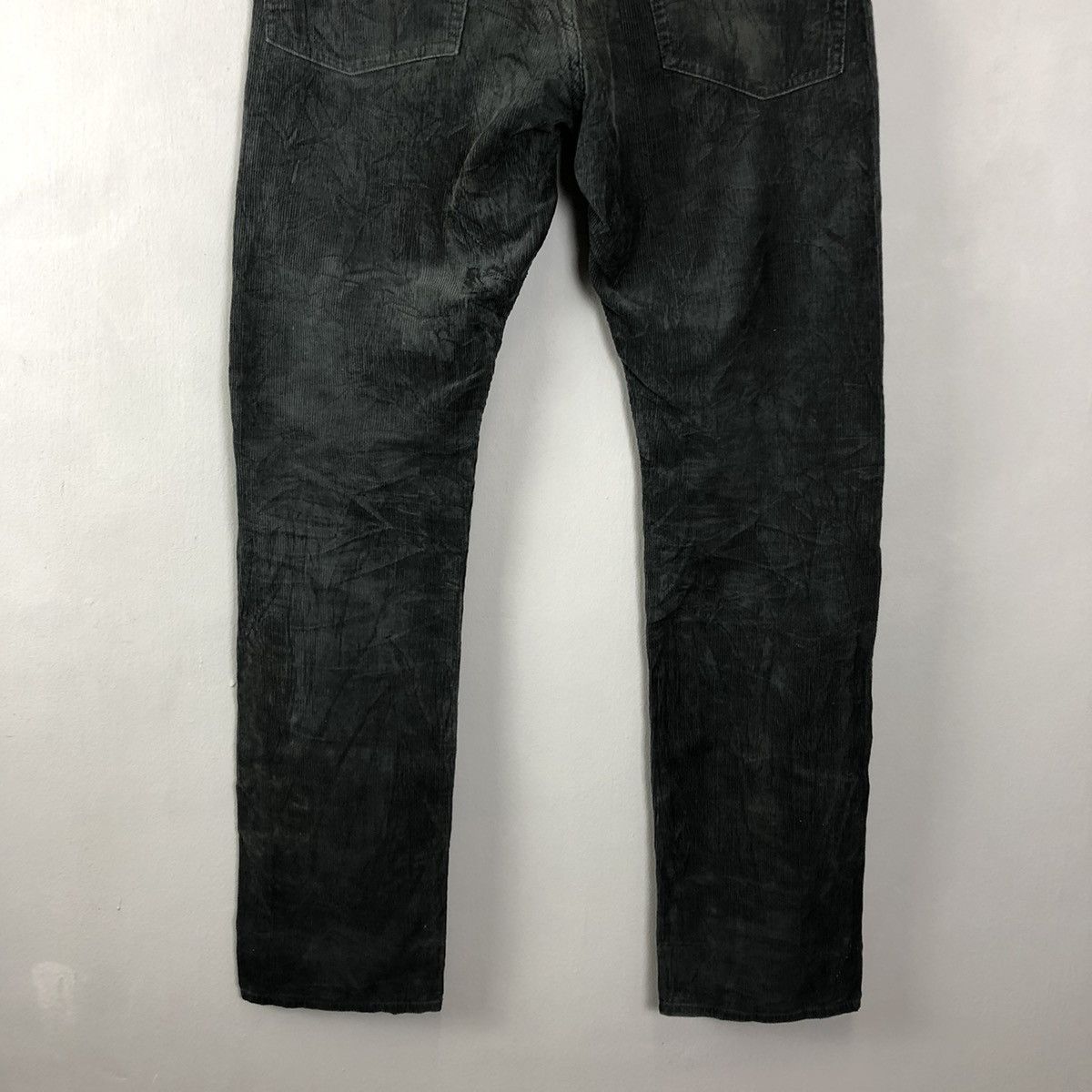 GU DLL GU Japan Black Corduroy Denim vintage Pants #c1283 Size US 33 - 9 Thumbnail
