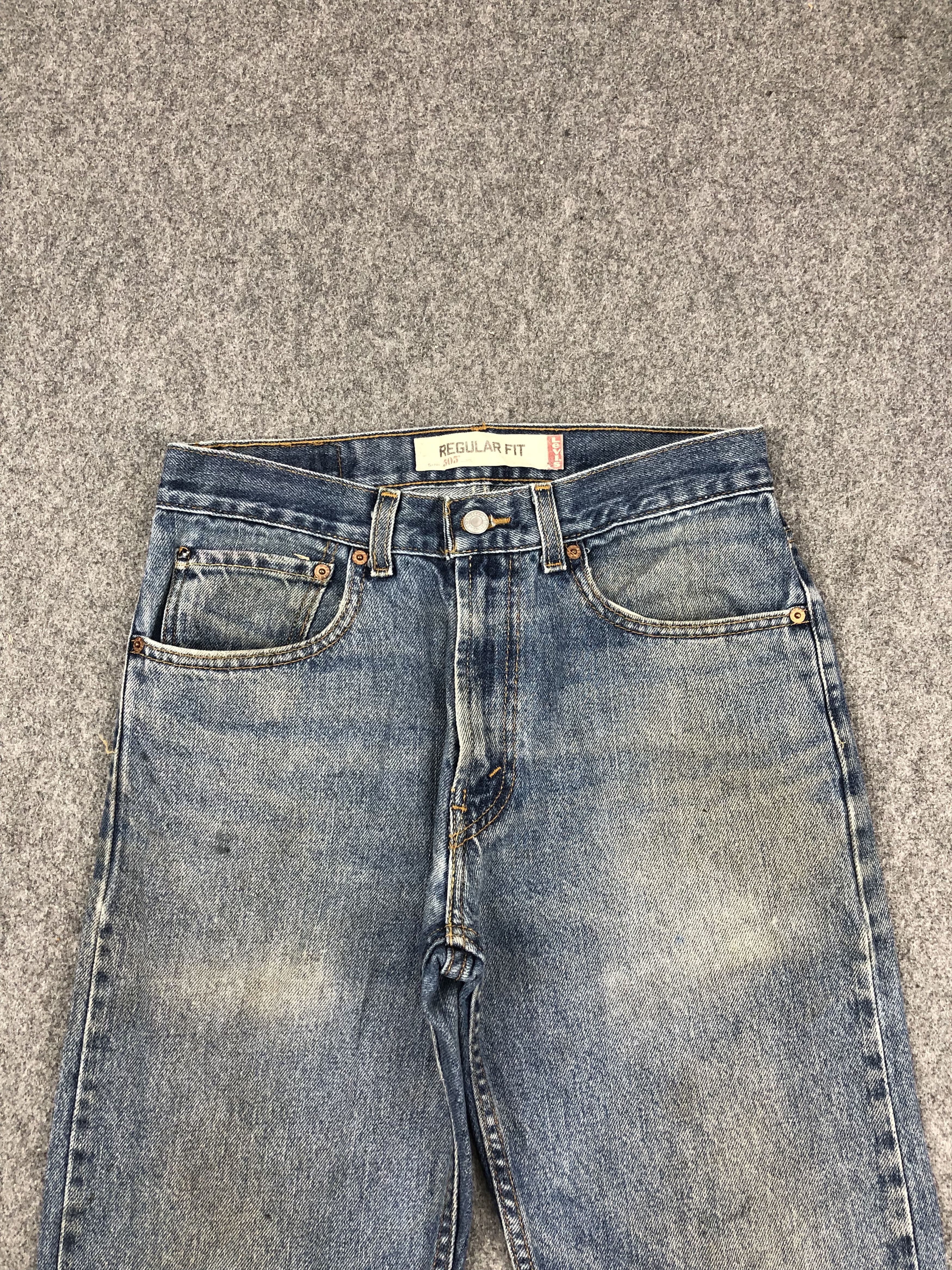 Levi's Vintage Levis 505 Faded Blue Jeans DP1461 Size US 31 - 2 Thumbnail