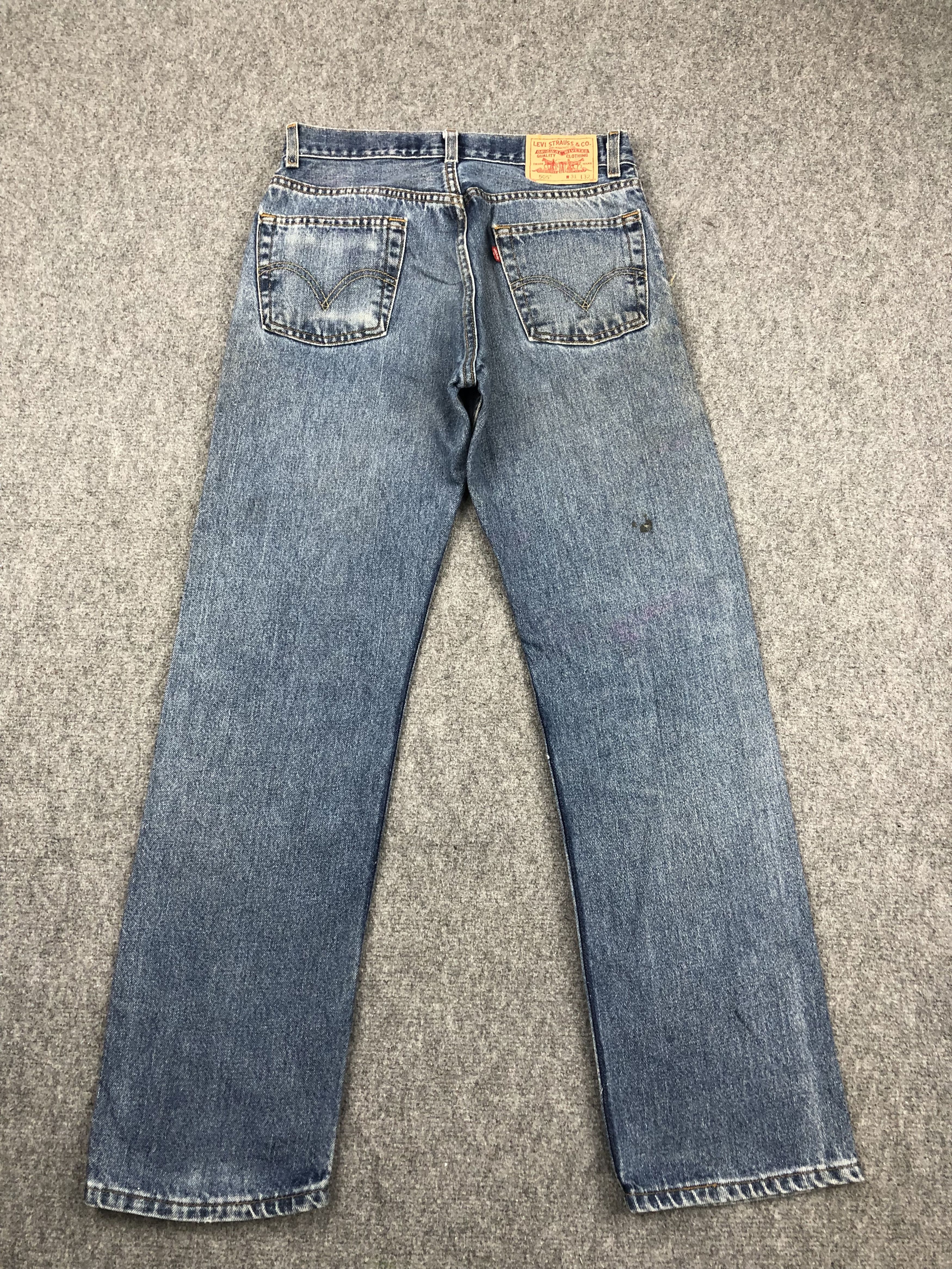 Levi's Vintage Levis 505 Faded Blue Jeans DP1461 Size US 31 - 3 Thumbnail