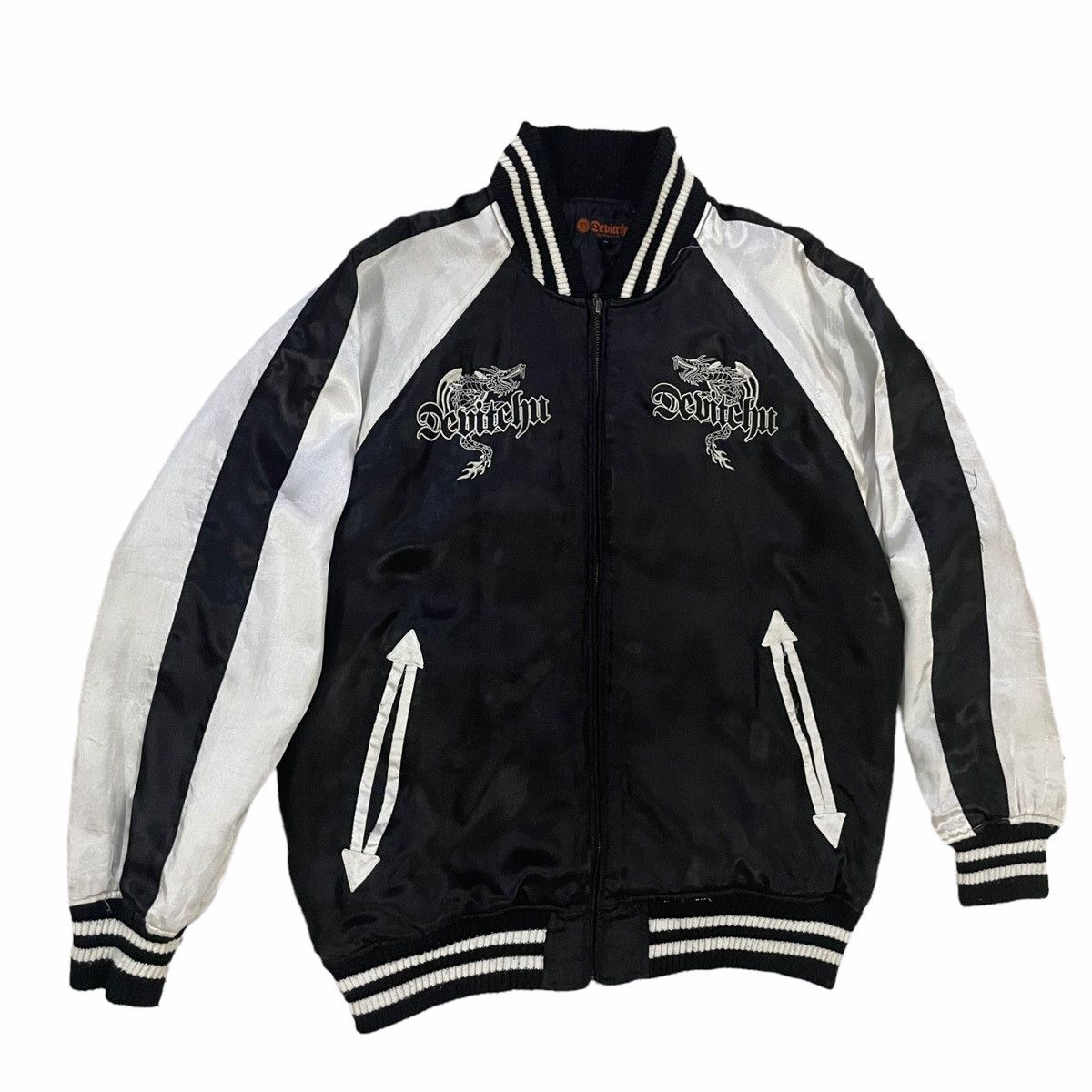 Japan Blue × Japanese Brand 💥DEVITCHU SUKAJAN SOUVENIR DRAGON EMBROIDERED JACKET Size US L / EU 52-54 / 3 - 3 Thumbnail