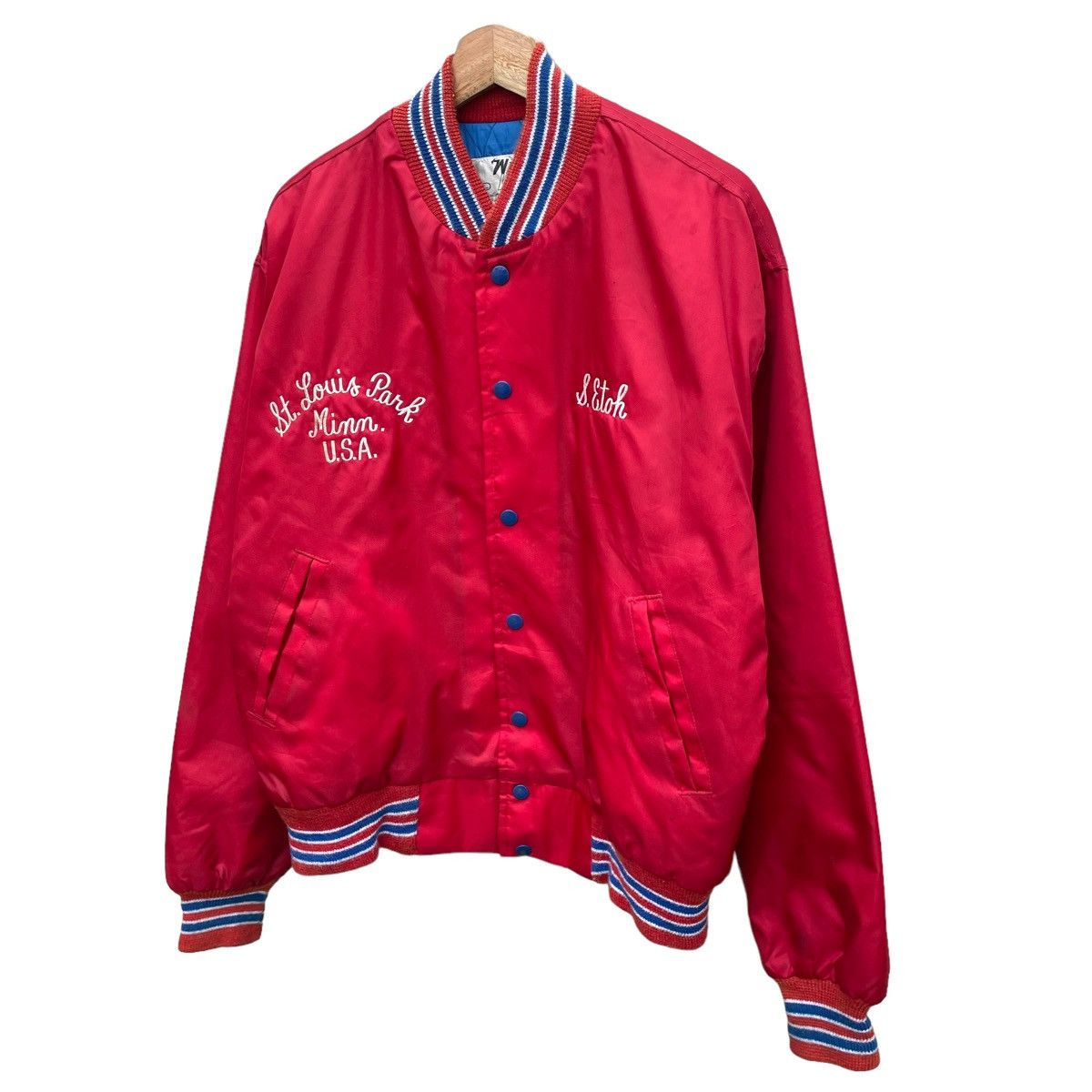Sports Specialties × Vintage 💥VTG 70s ST LOUIS PARK WEST WIND USA VARSITY JACKET Size US L / EU 52-54 / 3 - 3 Thumbnail