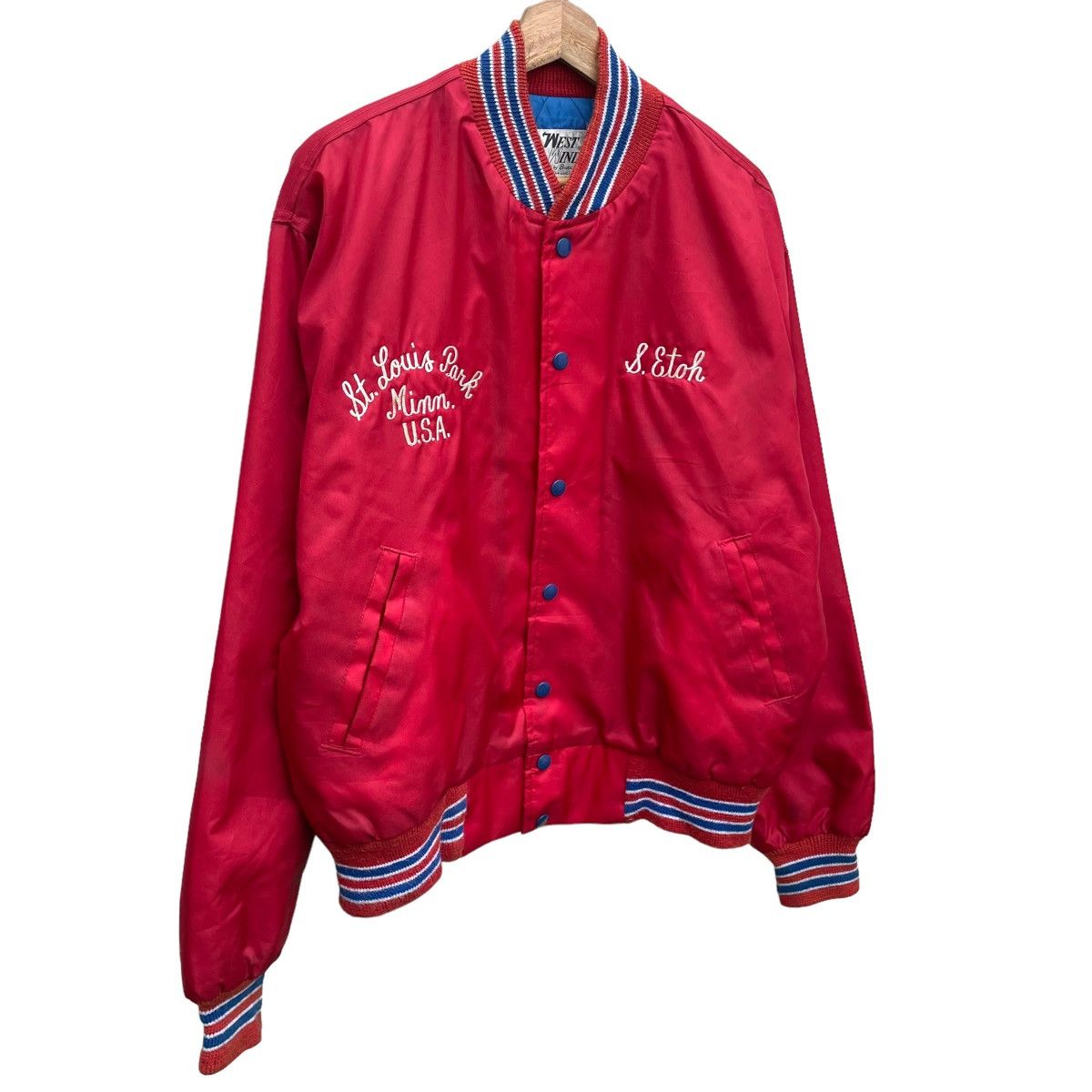 Sports Specialties × Vintage 💥VTG 70s ST LOUIS PARK WEST WIND USA VARSITY JACKET Size US L / EU 52-54 / 3 - 2 Thumbnail
