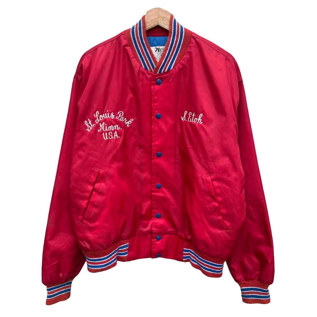 Sports Specialties × Vintage 💥VTG 70s ST LOUIS PARK WEST WIND USA VARSITY JACKET Size US L / EU 52-54 / 3 - 1 Thumbnail