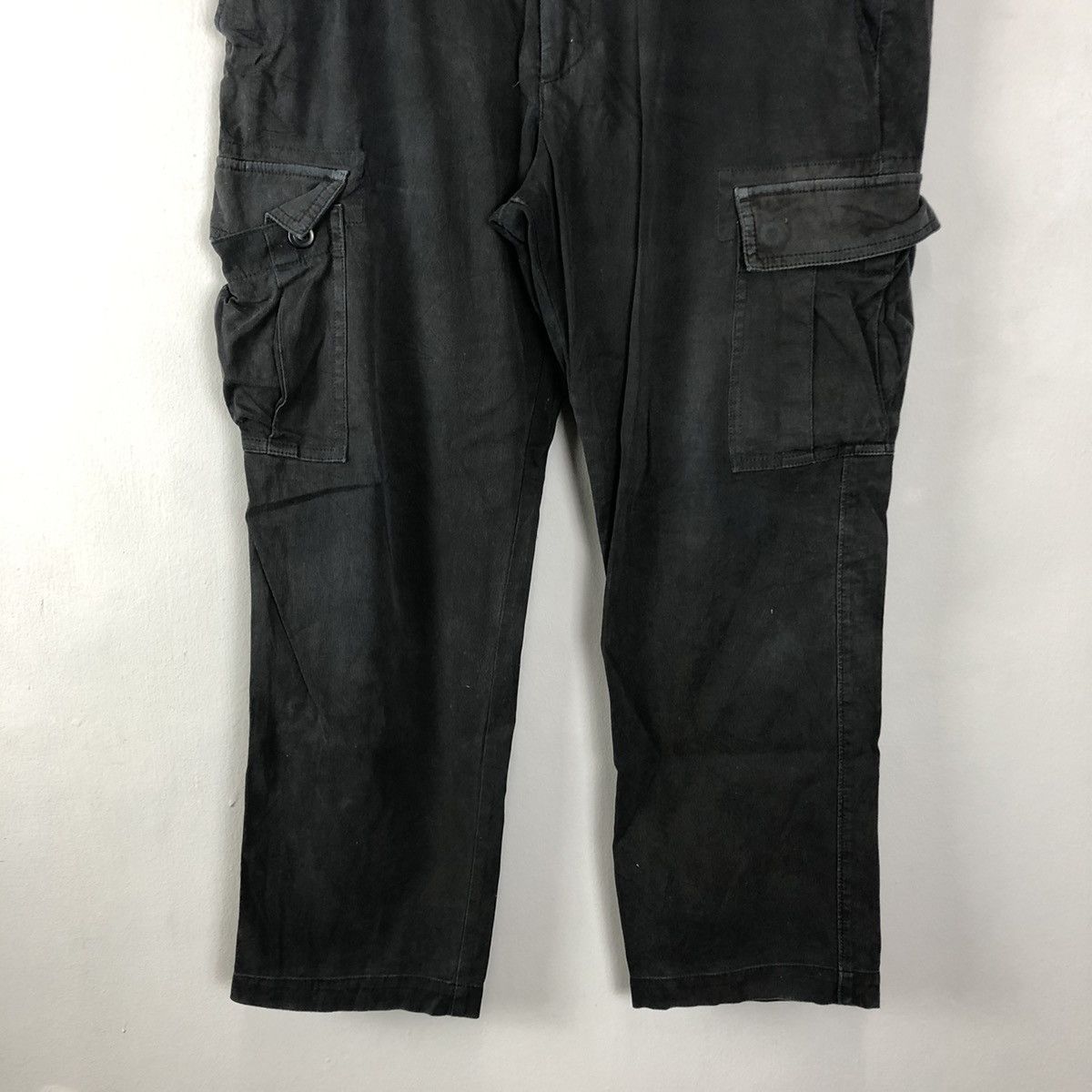 Japanese Brand Uniqlo Black Multipocket Tactical Cargo Pants #c1285 Size US 34 / EU 50 - 3 Thumbnail