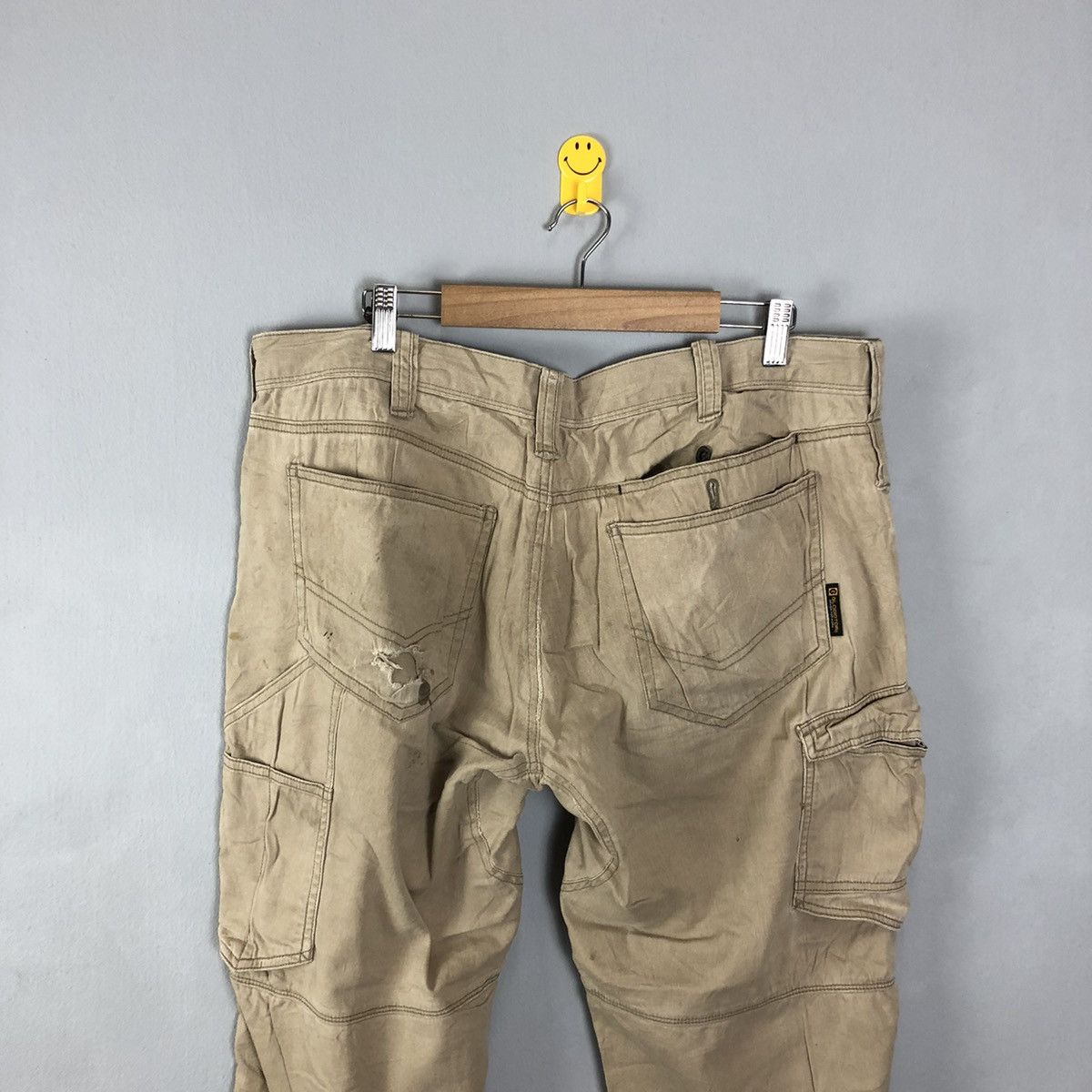 Japanese Brand Gladiator Brown Multipocket Tactical Cargo Pants #c1284 Size US 37 - 12 Thumbnail