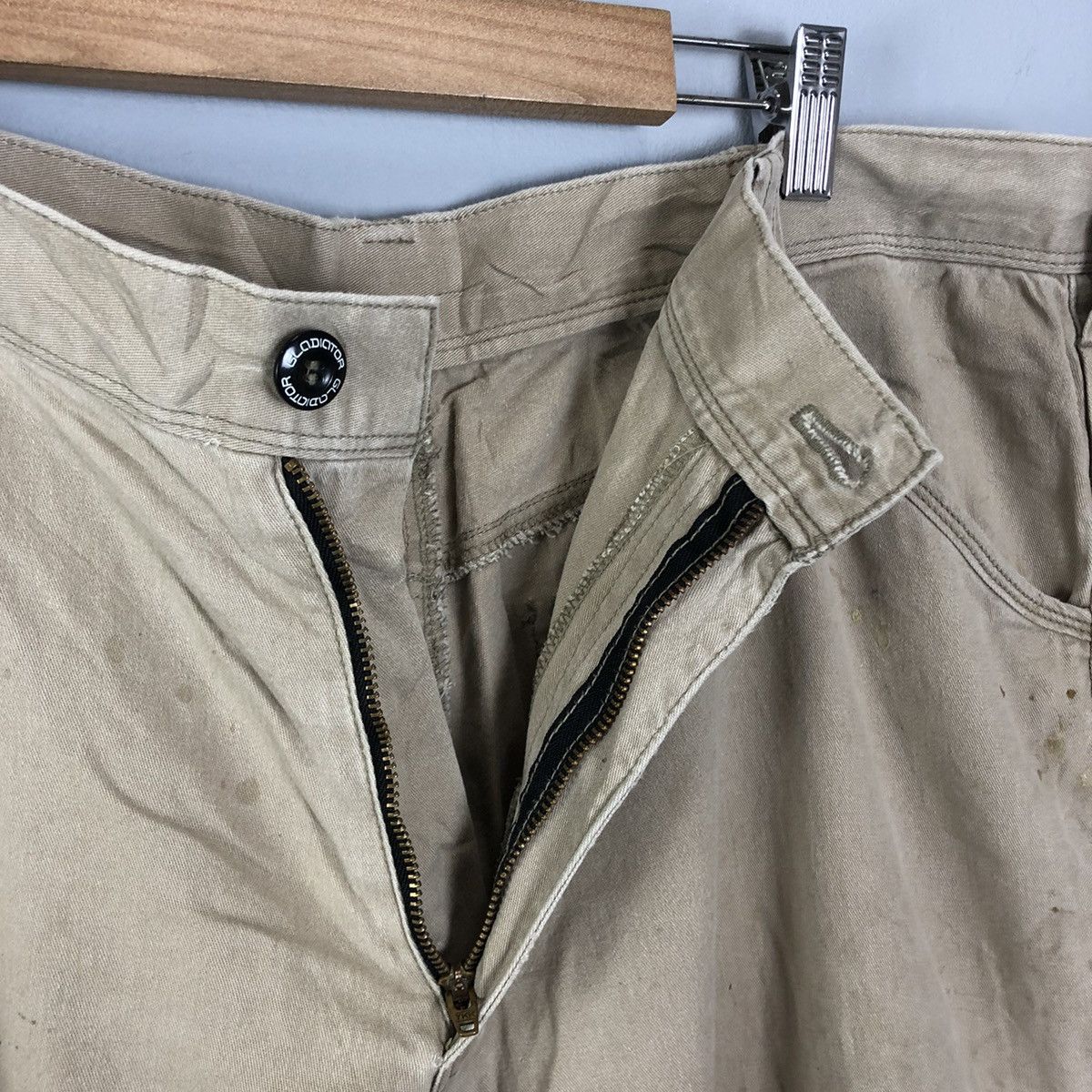 Japanese Brand Gladiator Brown Multipocket Tactical Cargo Pants #c1284 Size US 37 - 10 Thumbnail