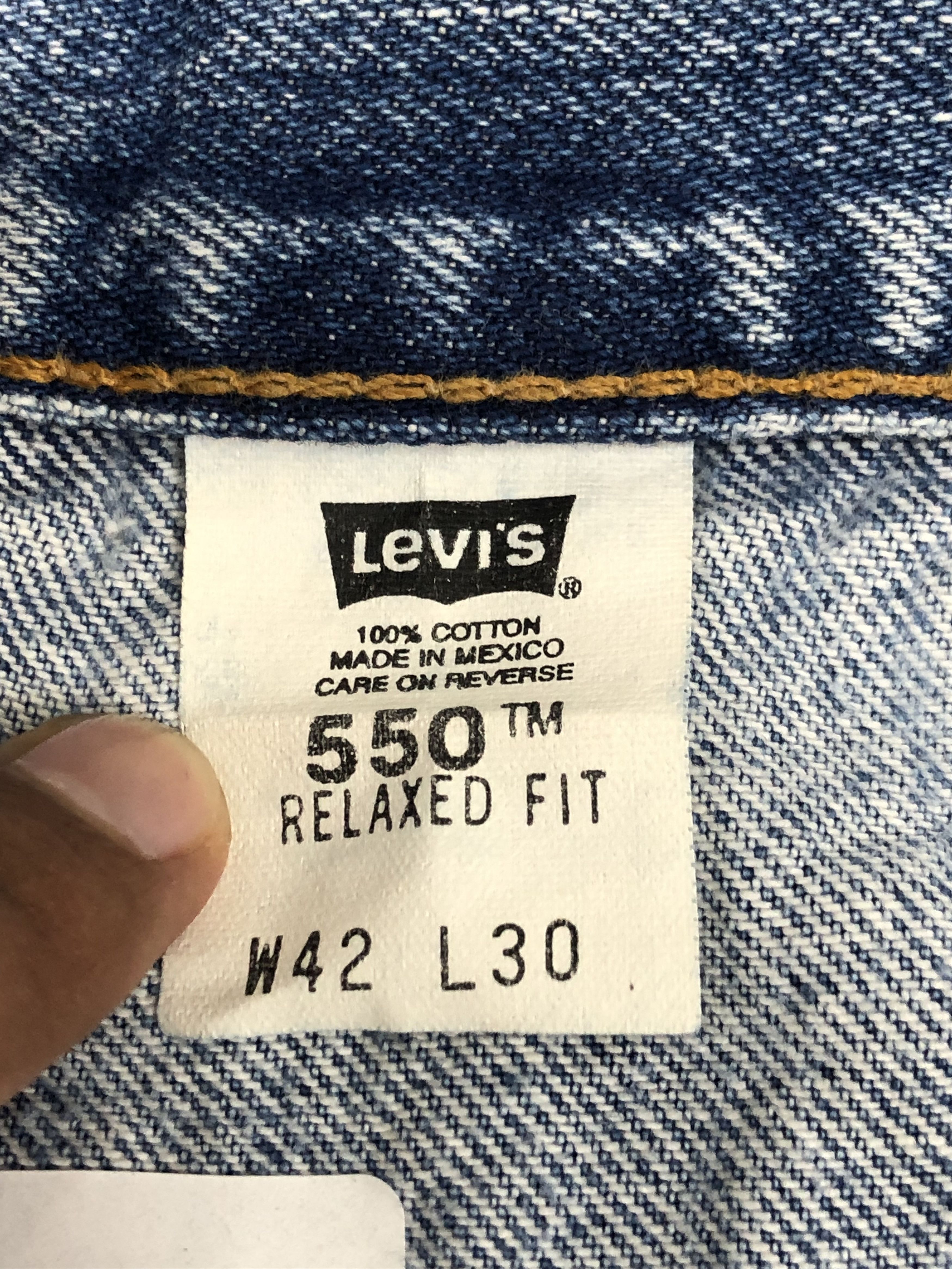 Levi's × Vintage Vintage 90s Levis 550 Faded Blue Jeans Size US 40 / EU 56 - 7 Thumbnail