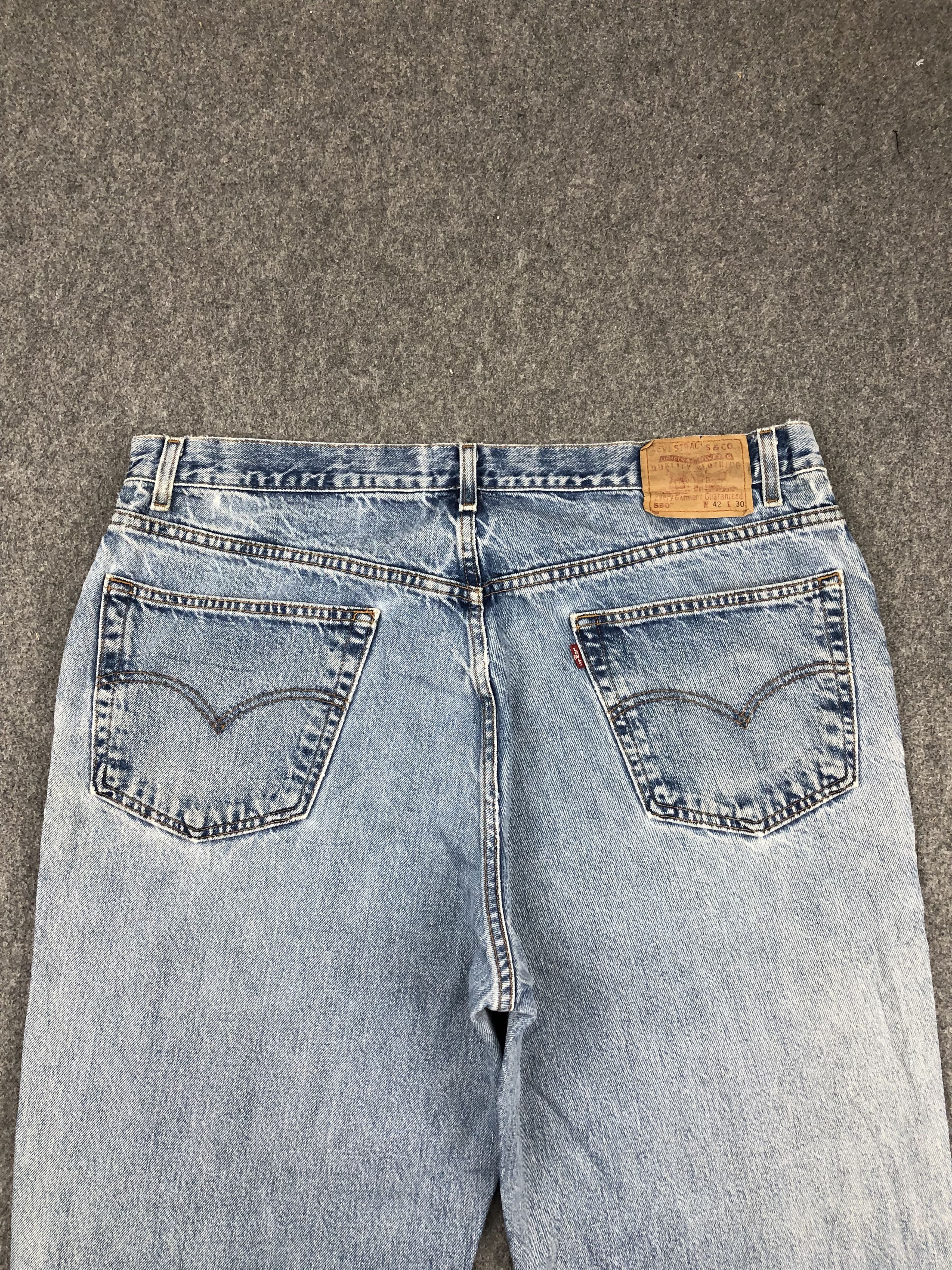 Levi's × Vintage Vintage 90s Levis 550 Faded Blue Jeans Size US 40 / EU 56 - 4 Thumbnail