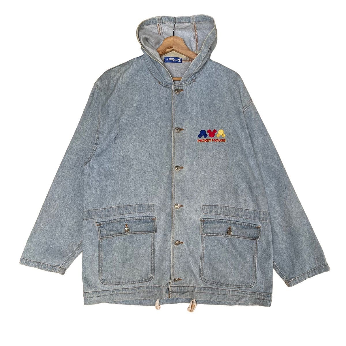 Disney × Mickey Mouse × Vintage Vintage 90s Disney Mickey Mouse Hoodies Jaket Jeans Size US L / EU 52-54 / 3 - 6 Thumbnail