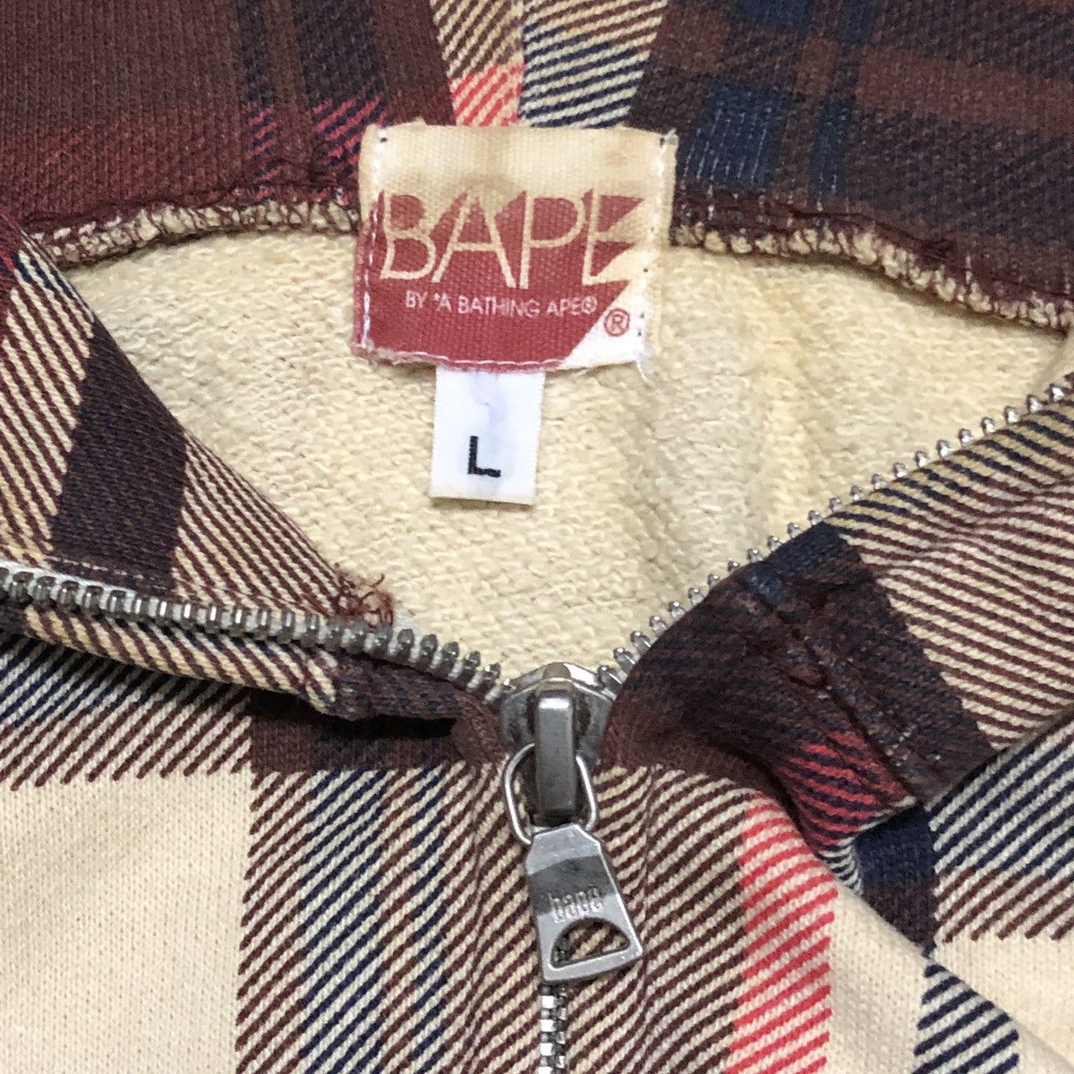 Bape Bape Check Full Zip Hoodie Size US L / EU 52-54 / 3 - 7 Thumbnail