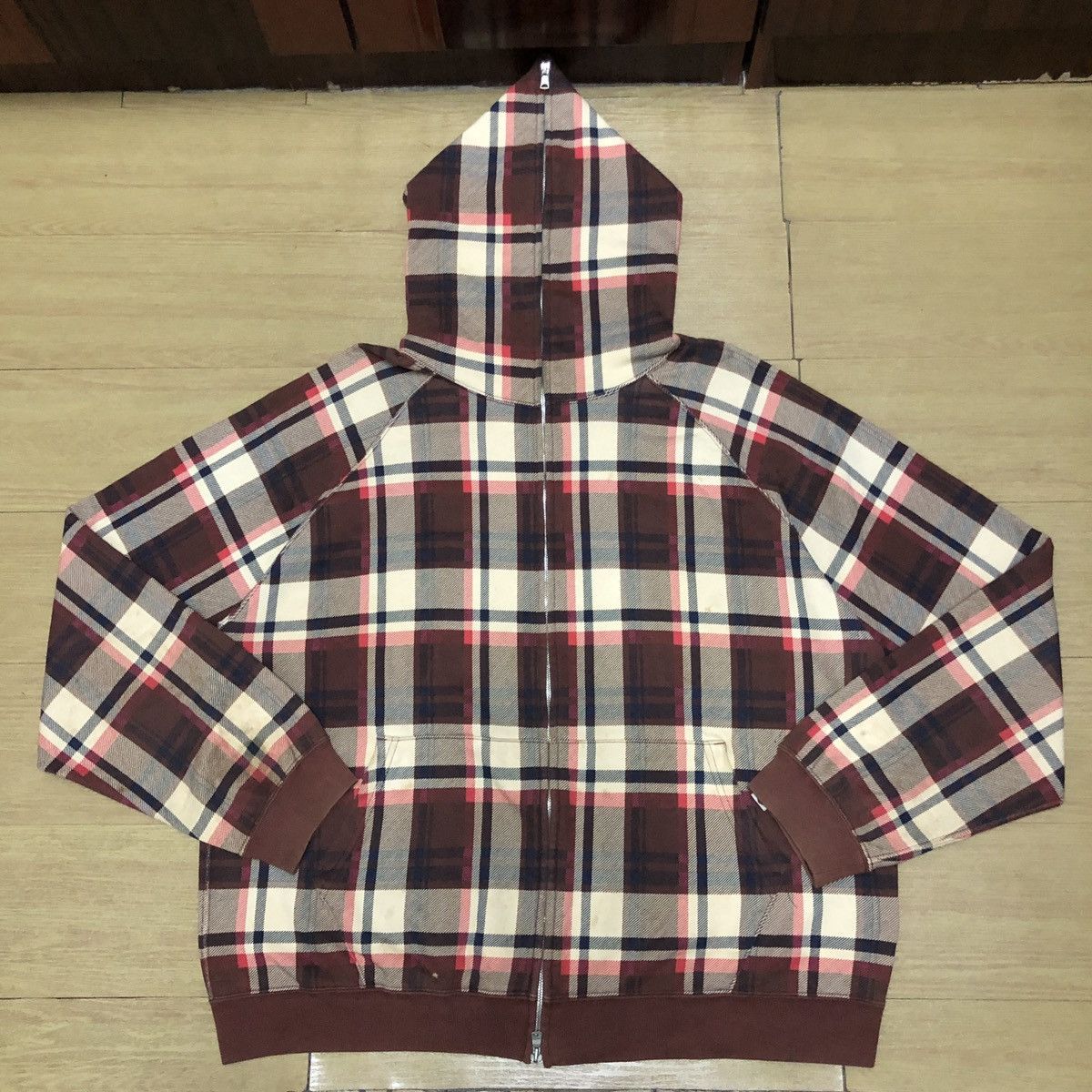 Bape Bape Check Full Zip Hoodie Size US L / EU 52-54 / 3 - 1 Thumbnail