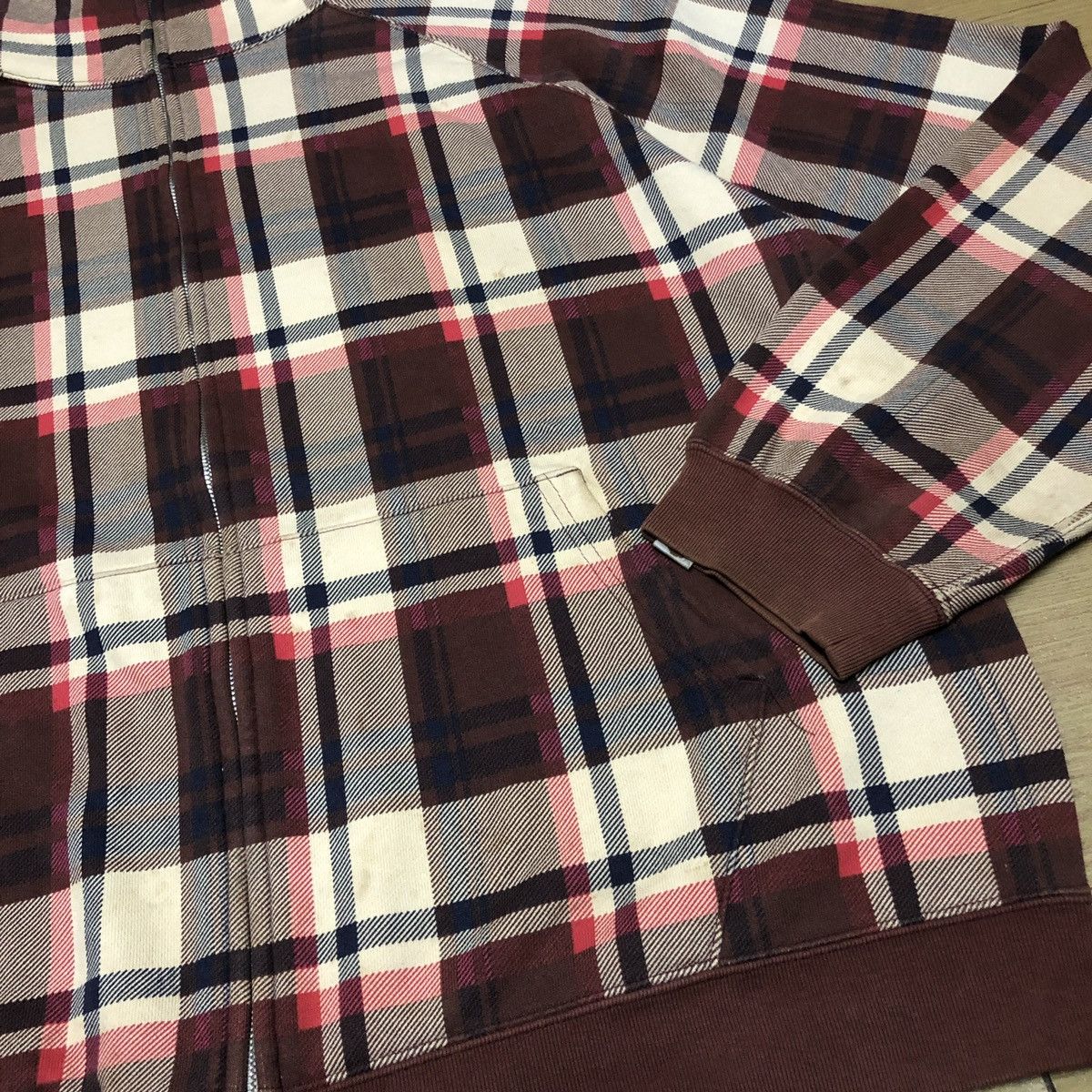 Bape Bape Check Full Zip Hoodie Size US L / EU 52-54 / 3 - 4 Thumbnail