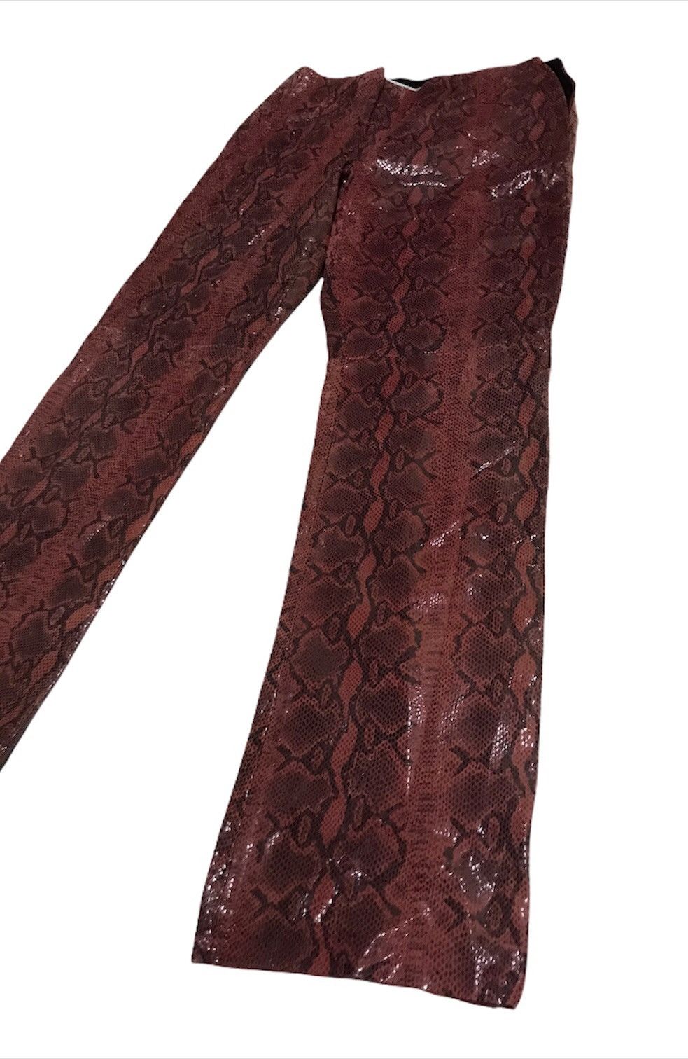 Vintage Kay Unger snake print leather pants s30 Size US 30 / EU 46 - 6 Thumbnail