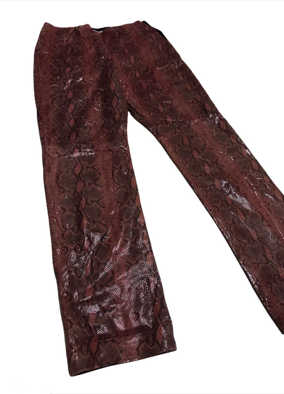 Vintage Kay Unger snake print leather pants s30 Size US 30 / EU 46 - 7 Thumbnail