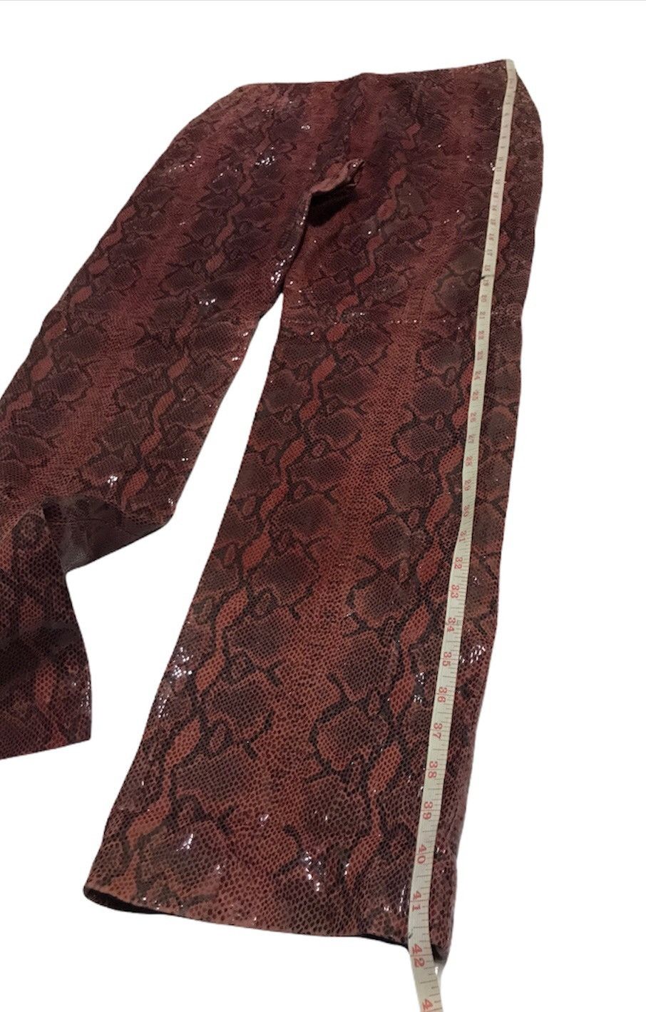 Vintage Kay Unger snake print leather pants s30 Size US 30 / EU 46 - 10 Thumbnail