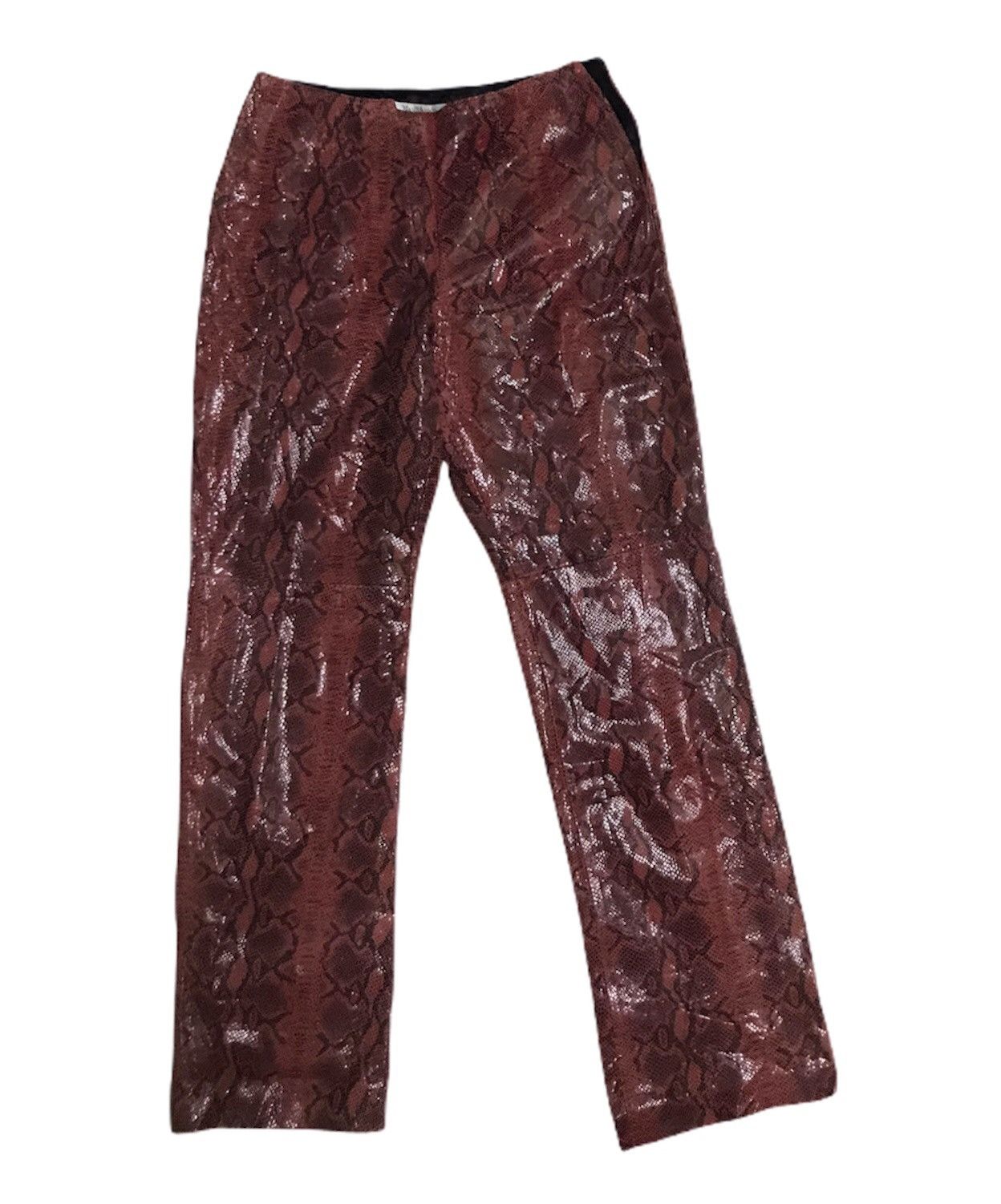 Vintage Kay Unger snake print leather pants s30 Size US 30 / EU 46 - 5 Thumbnail