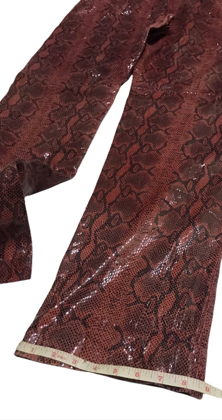 Vintage Kay Unger snake print leather pants s30 Size US 30 / EU 46 - 11 Thumbnail