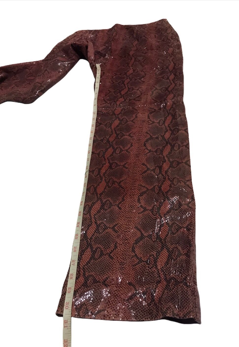 Vintage Kay Unger snake print leather pants s30 Size US 30 / EU 46 - 12 Thumbnail
