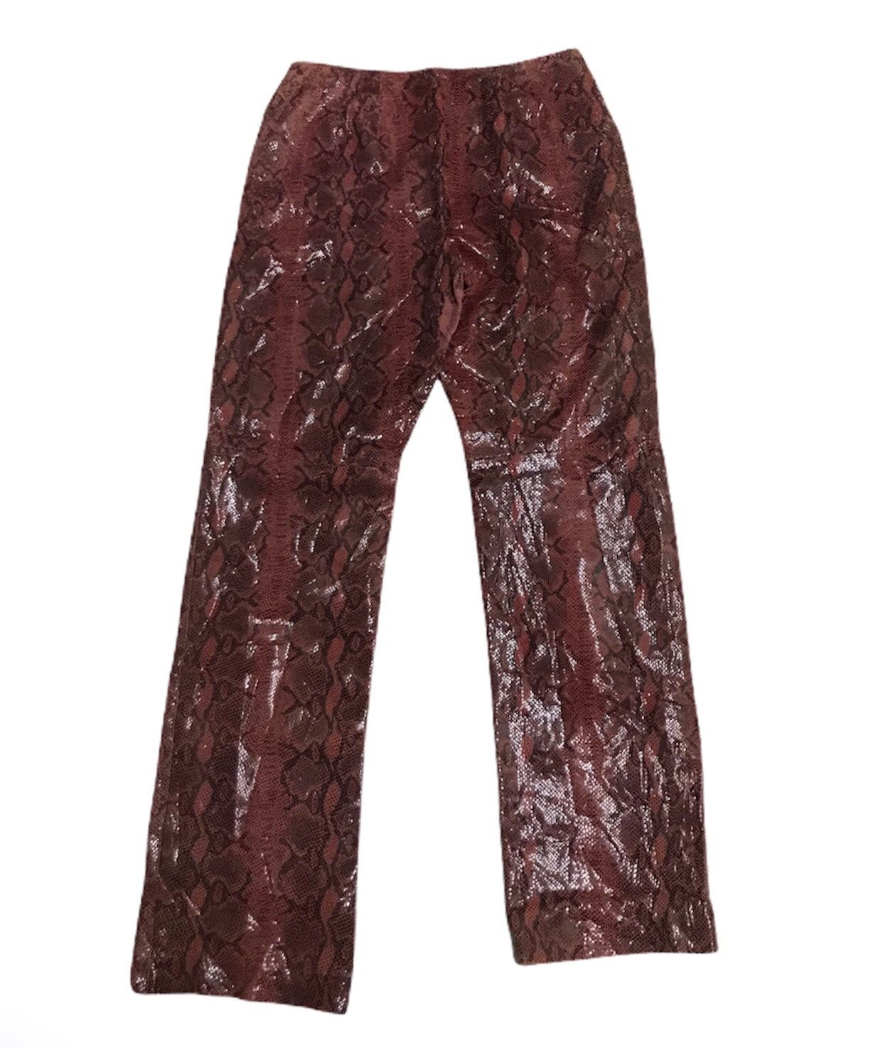 Vintage Kay Unger snake print leather pants s30 Size US 30 / EU 46 - 8 Thumbnail