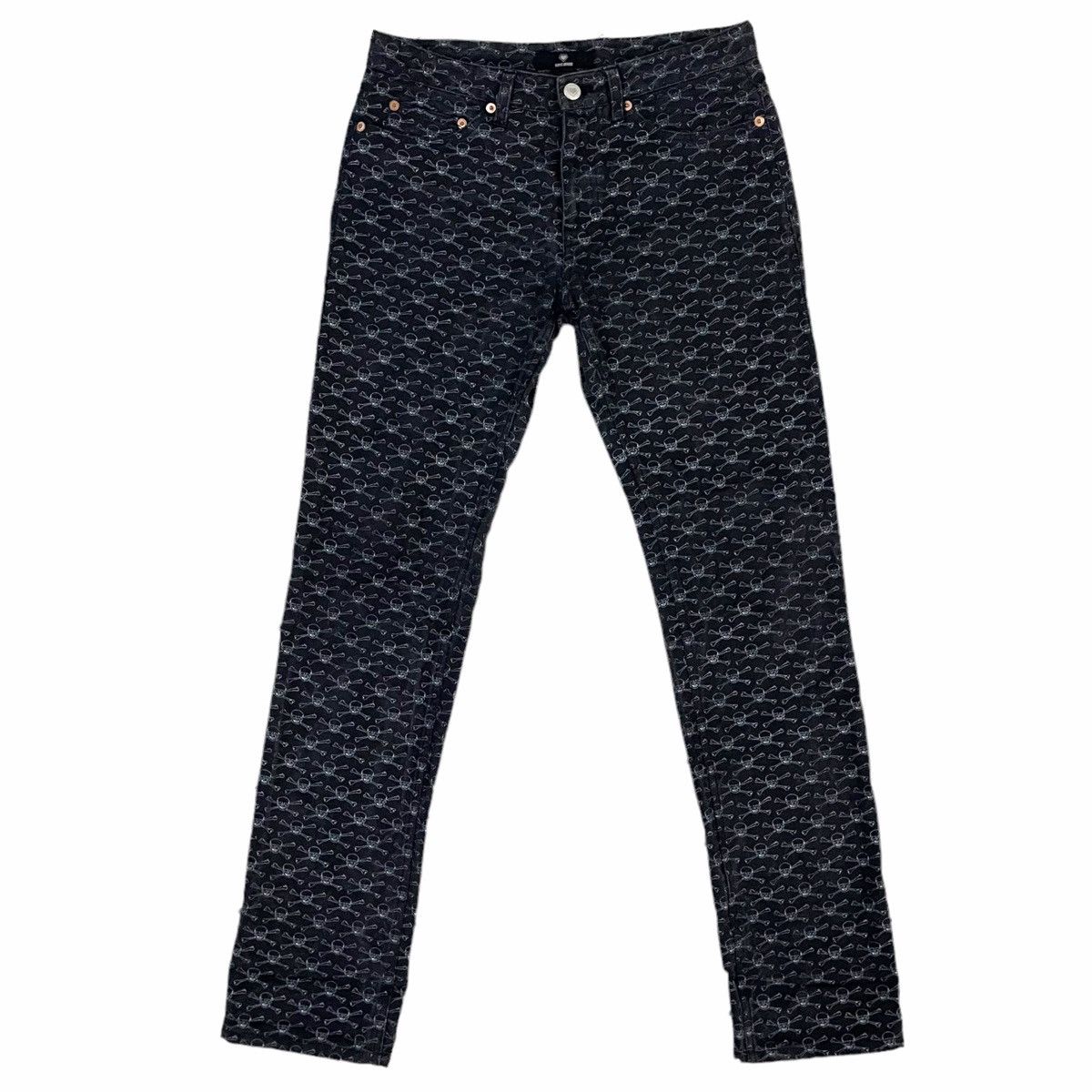 Rei Kawakubo × Seditionaries 💥 SUPER LOVER JAPAN OVERPRINT SKULL JEAN Size US 29 - 1 Thumbnail