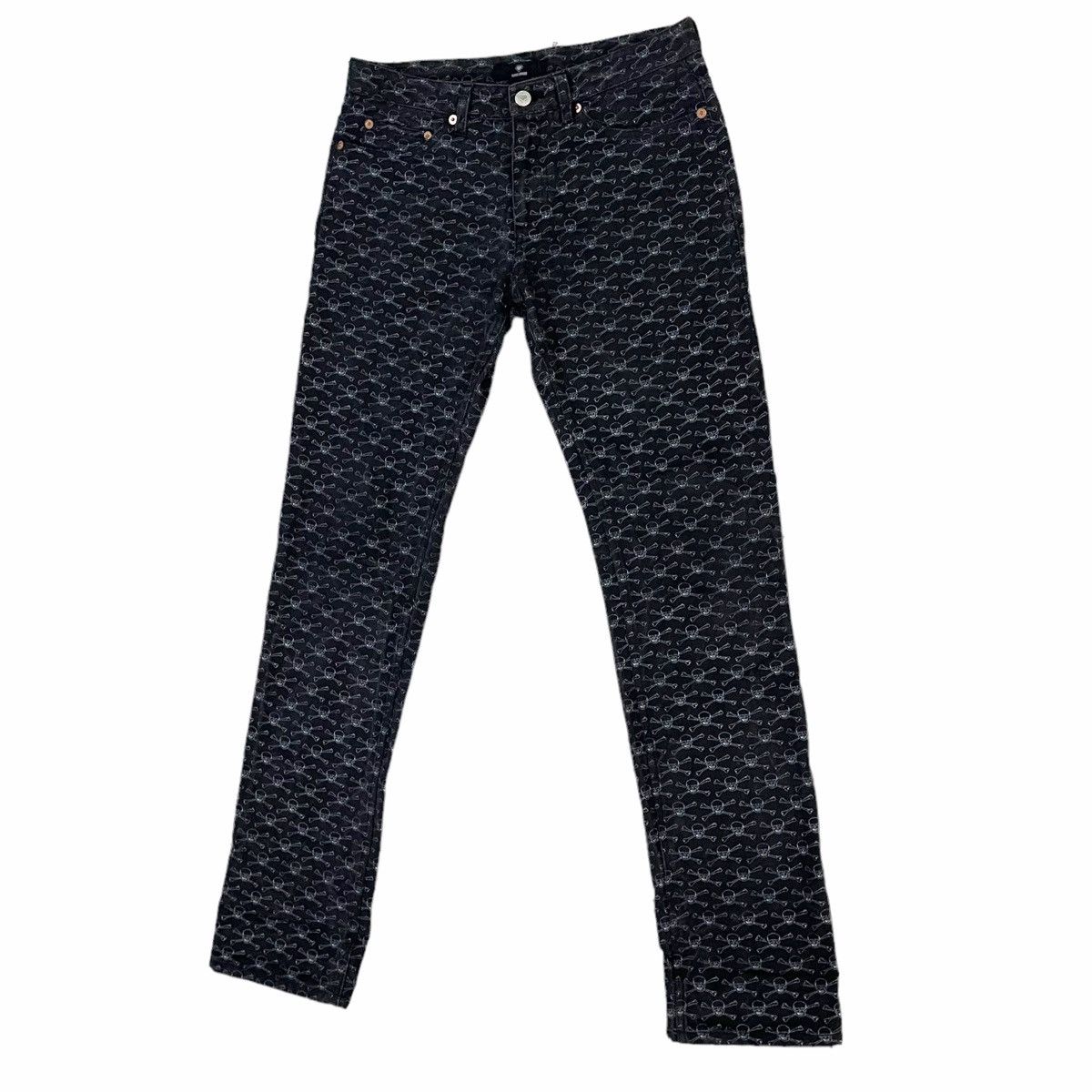 Rei Kawakubo × Seditionaries 💥 SUPER LOVER JAPAN OVERPRINT SKULL JEAN Size US 29 - 3 Thumbnail