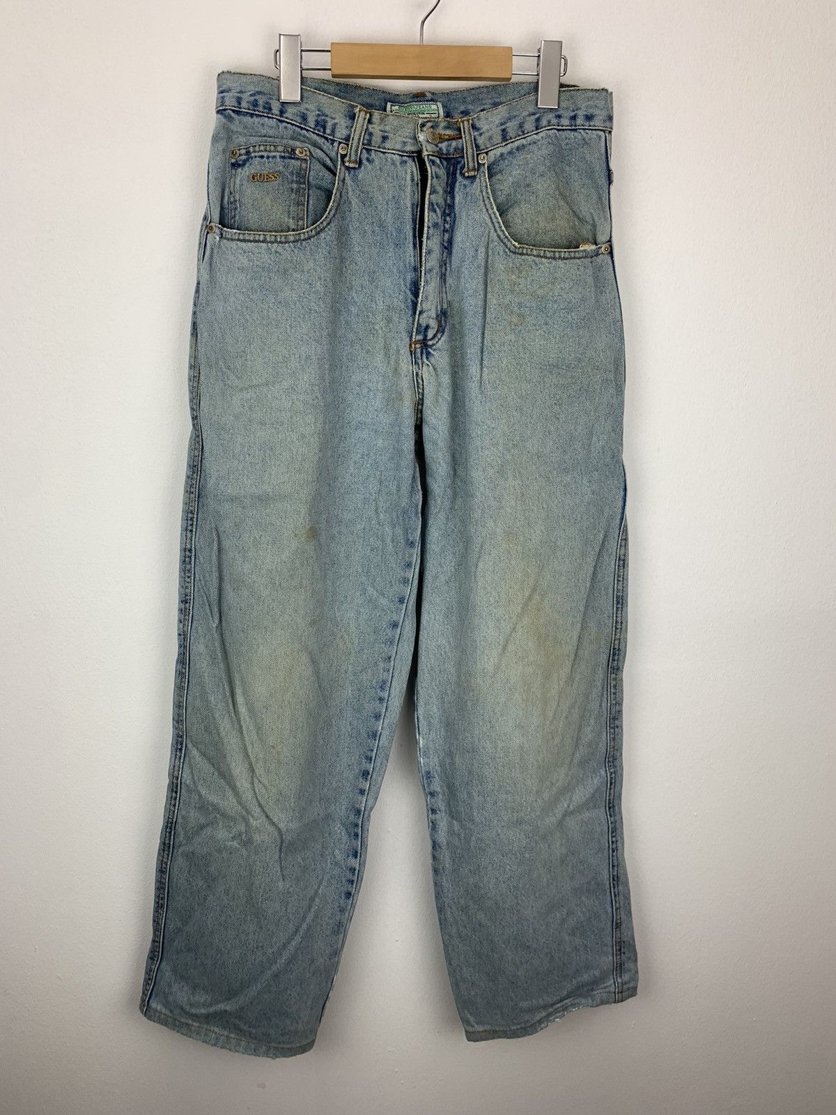 Vintage thrashed faded 90s Guess Baggy Denim Pant