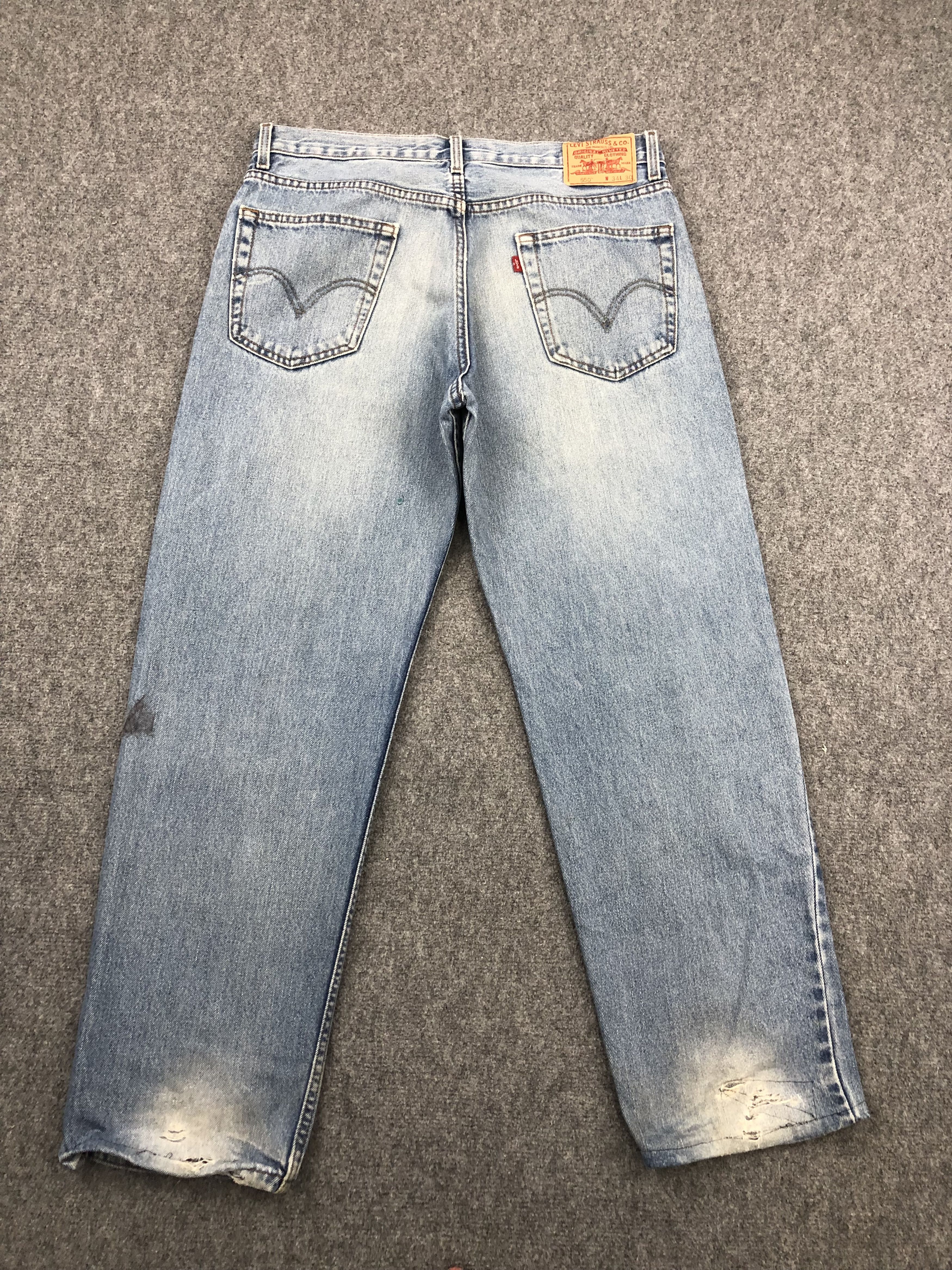 Levi's Vintage Levis 550 Faded Blue Jeans DP1467 Size US 36 / EU 52 - 3 Thumbnail