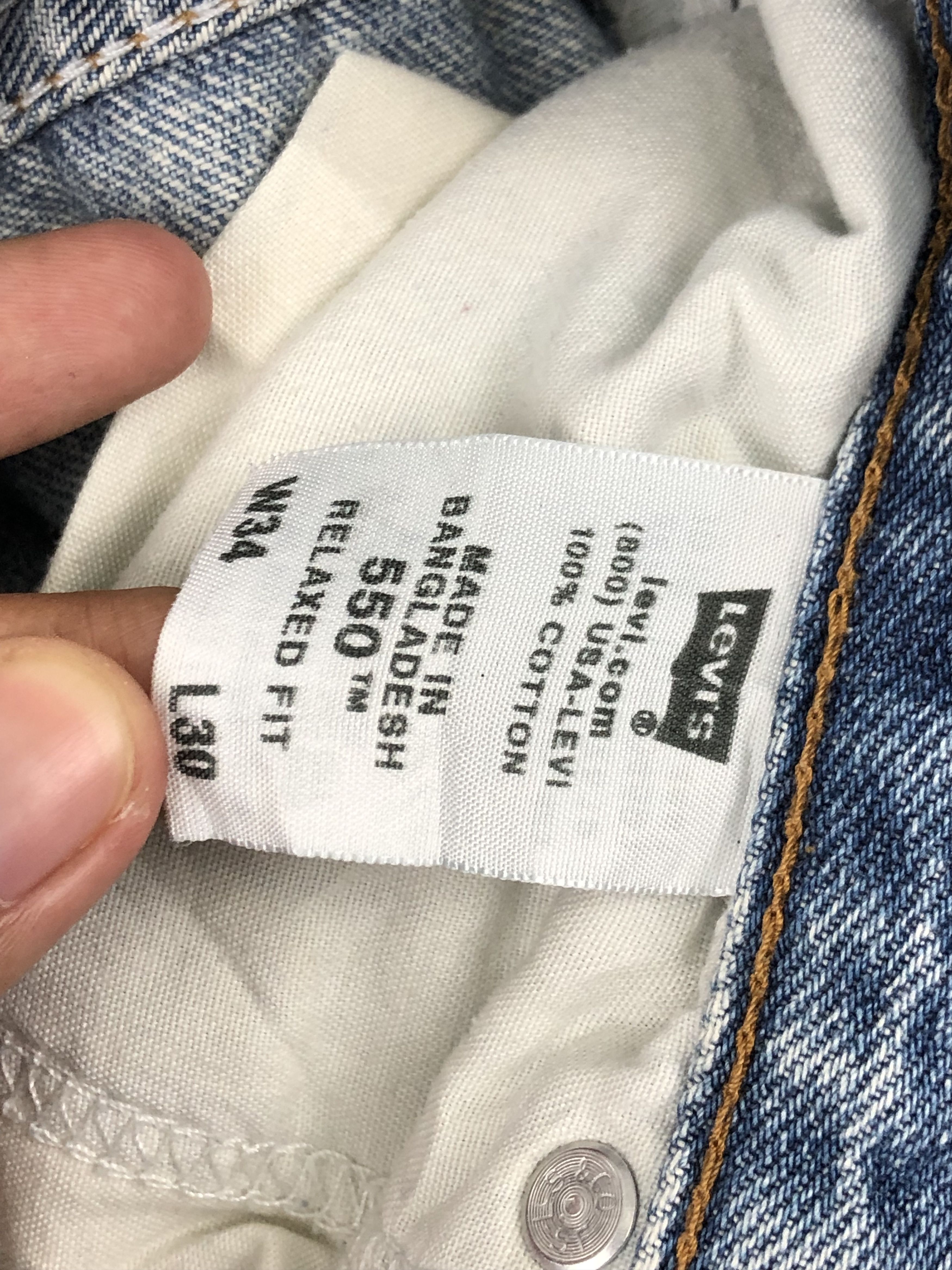 Levi's Vintage Levis 550 Faded Blue Jeans DP1467 Size US 36 / EU 52 - 7 Thumbnail