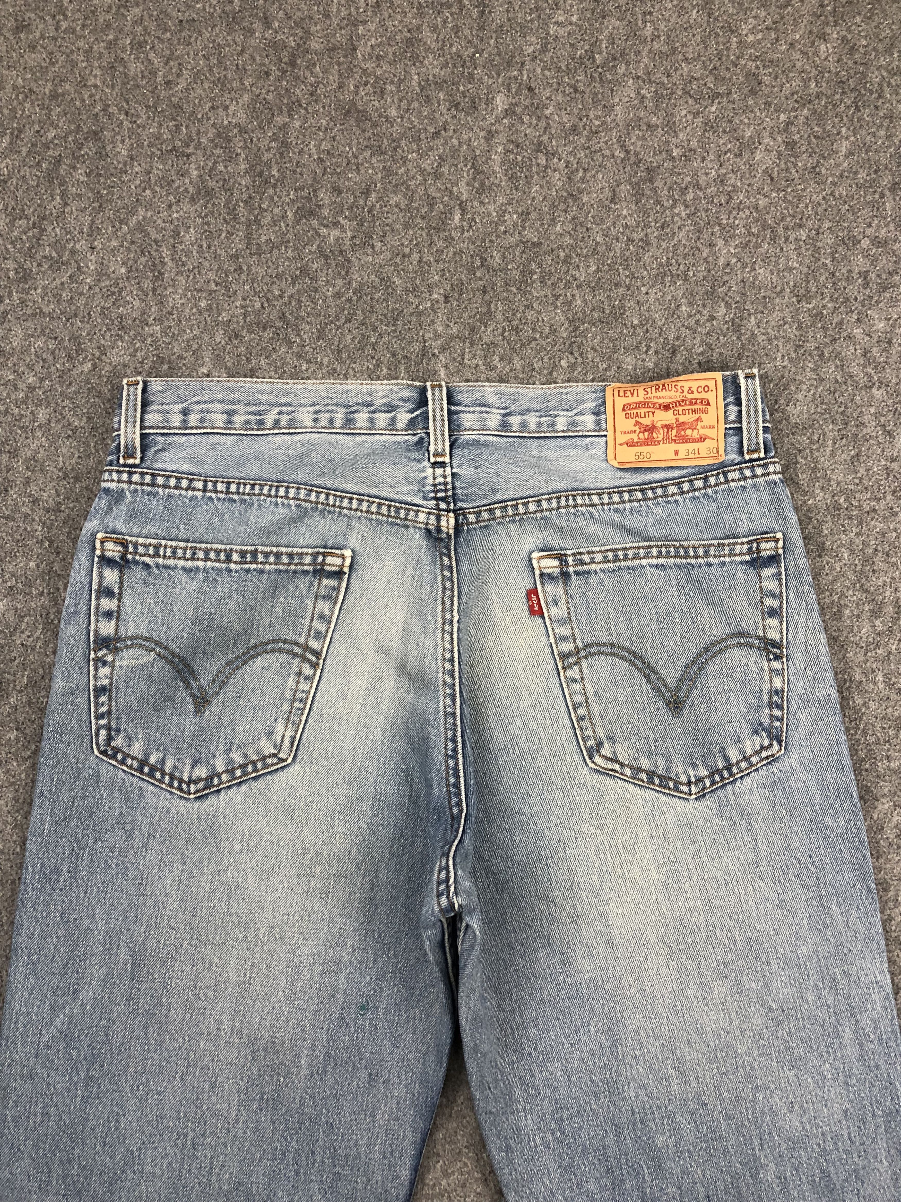 Levi's Vintage Levis 550 Faded Blue Jeans DP1467 Size US 36 / EU 52 - 4 Thumbnail