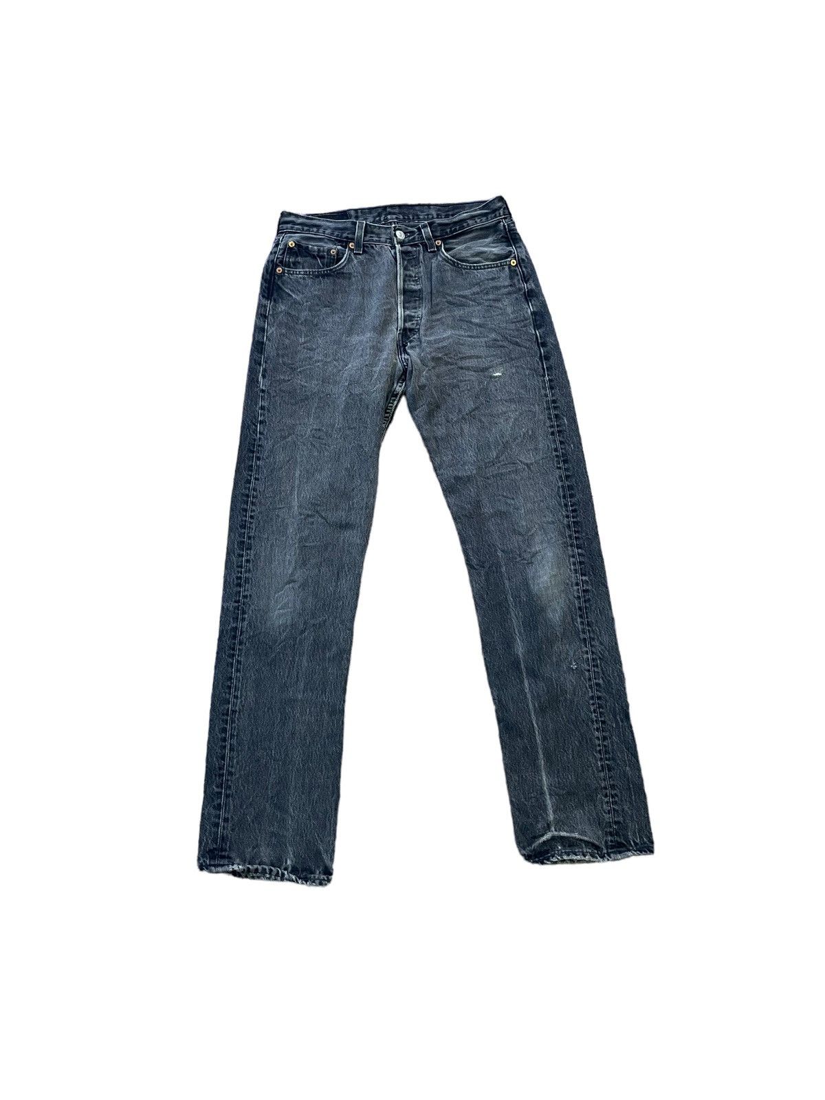 Image of 1998 Levis 501 E Black Faded Wash Denim, Men's (Size 31)